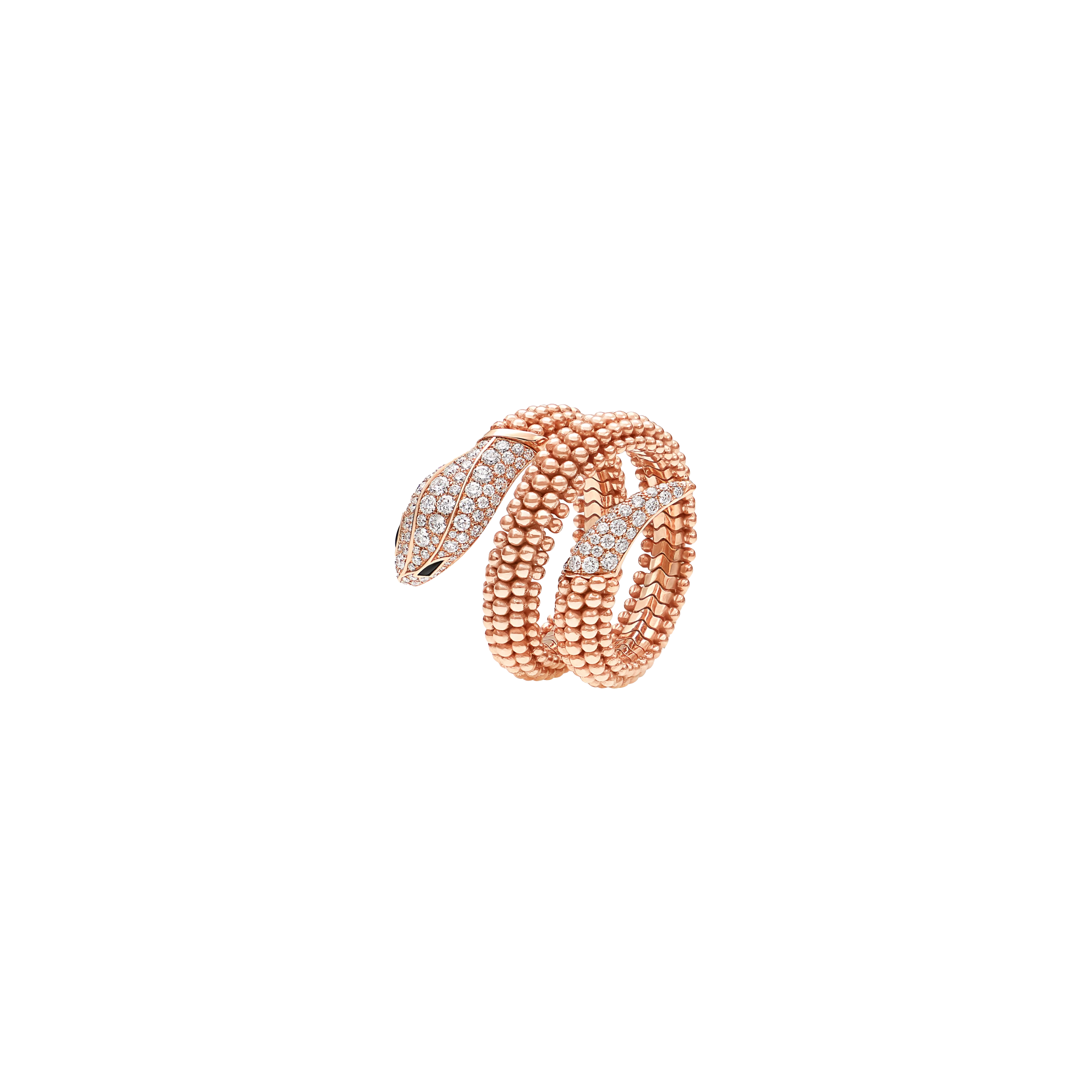Bulgari | ANELLO SERPENTI  PRECIOUS JEWELRY IN ORO ROSA E PAV&Eacute; DI DIAMANTI - 358664 - 358664 (1)