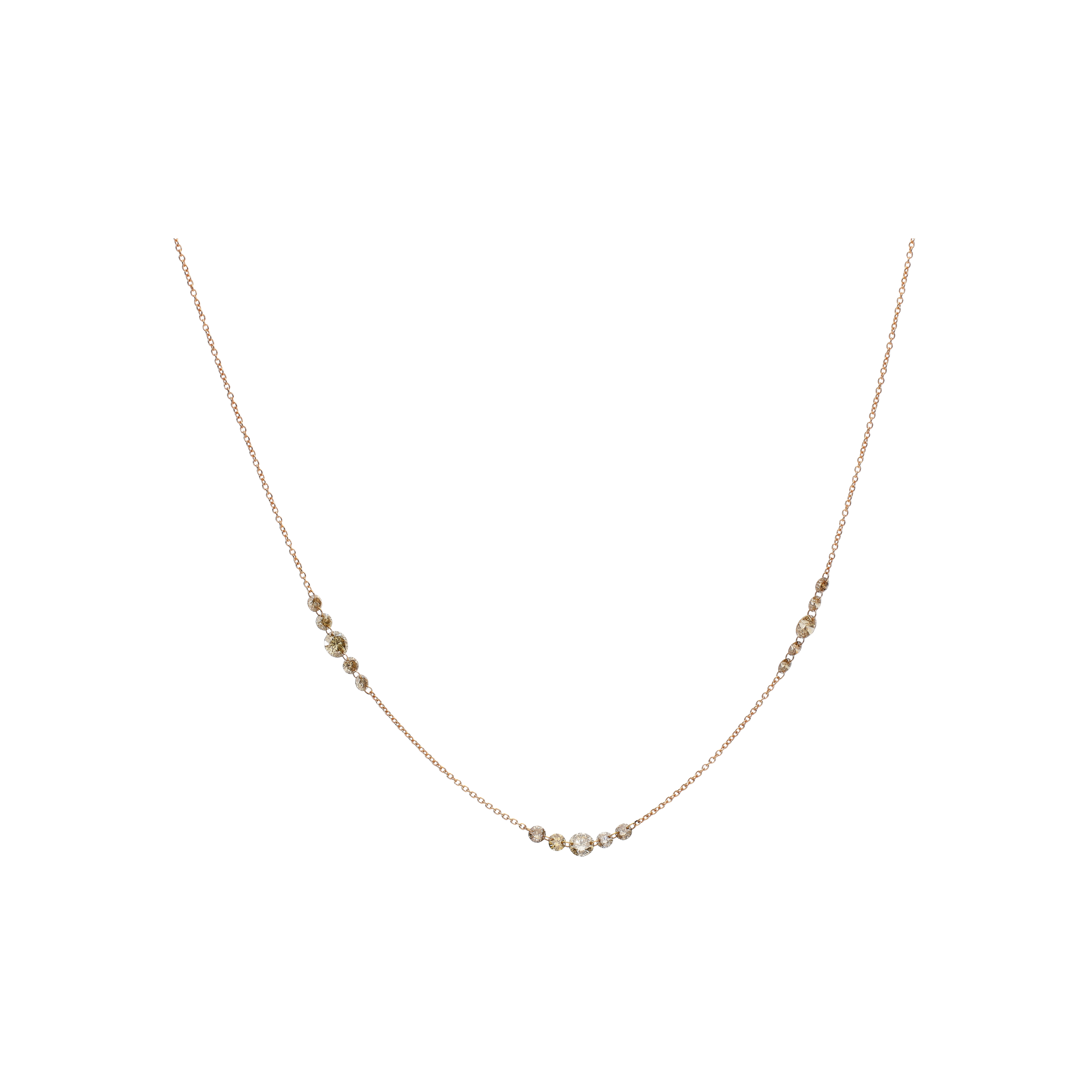 Bartorelli Italian Jewels | COLLANA IN ORO ROSA CON DIAMANTI BROWN - C065/23-S0 (1)