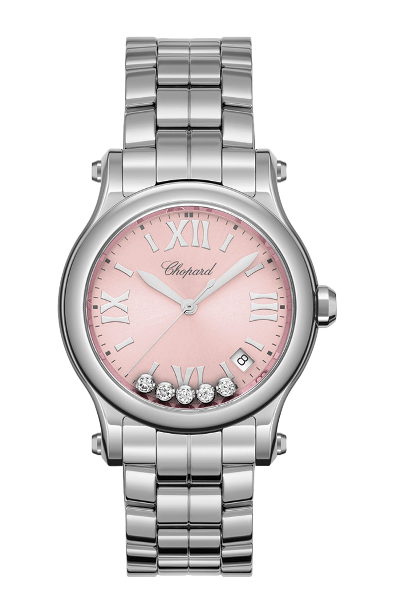 Chopard | HAPPY SPORT 36 MM, QUARZO, LUCENT STEEL&trade;, DIAMANTI - 278582 (1)