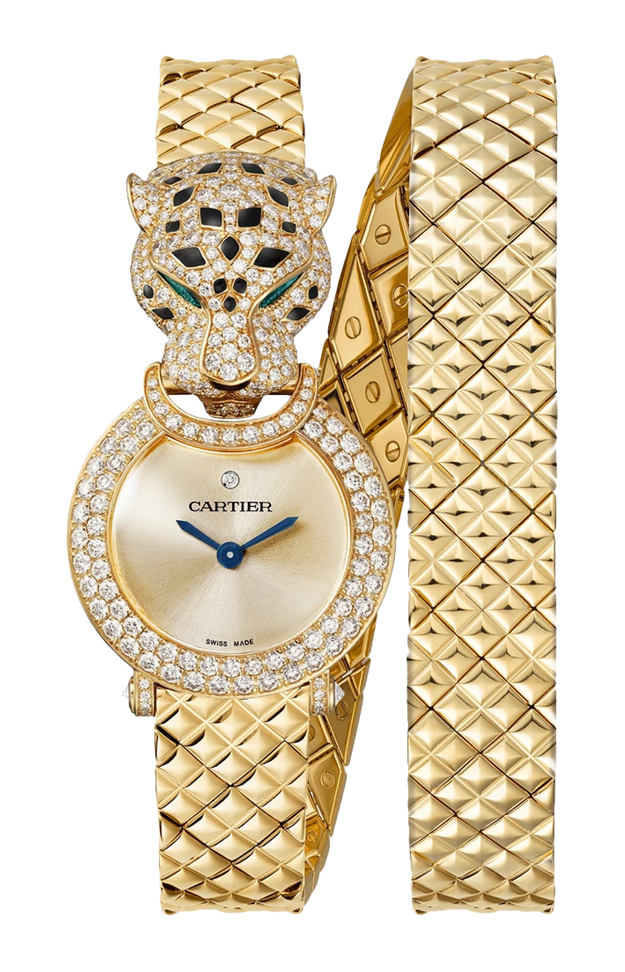 Cartier | LA PANTH&Egrave;RE DE CARTIER, ORO GIALLO, DIAMANTI, SMERALDO, QUARZO - HPI01733 (1)