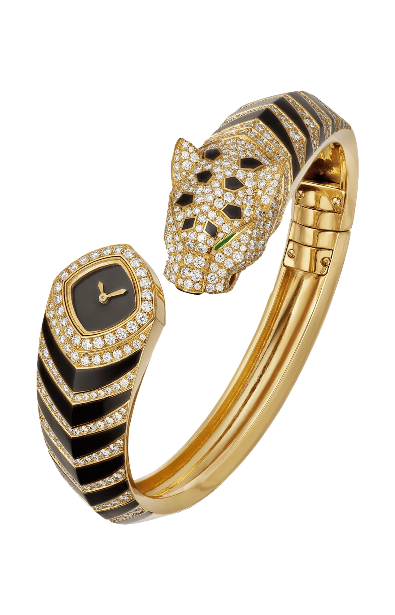 Cartier | LA PANTH&Egrave;RE DE CARTIER, ORO GIALLO, DIAMANTI, SMERALDO, MISURA 17, QUARZO - HPI01747 (1)