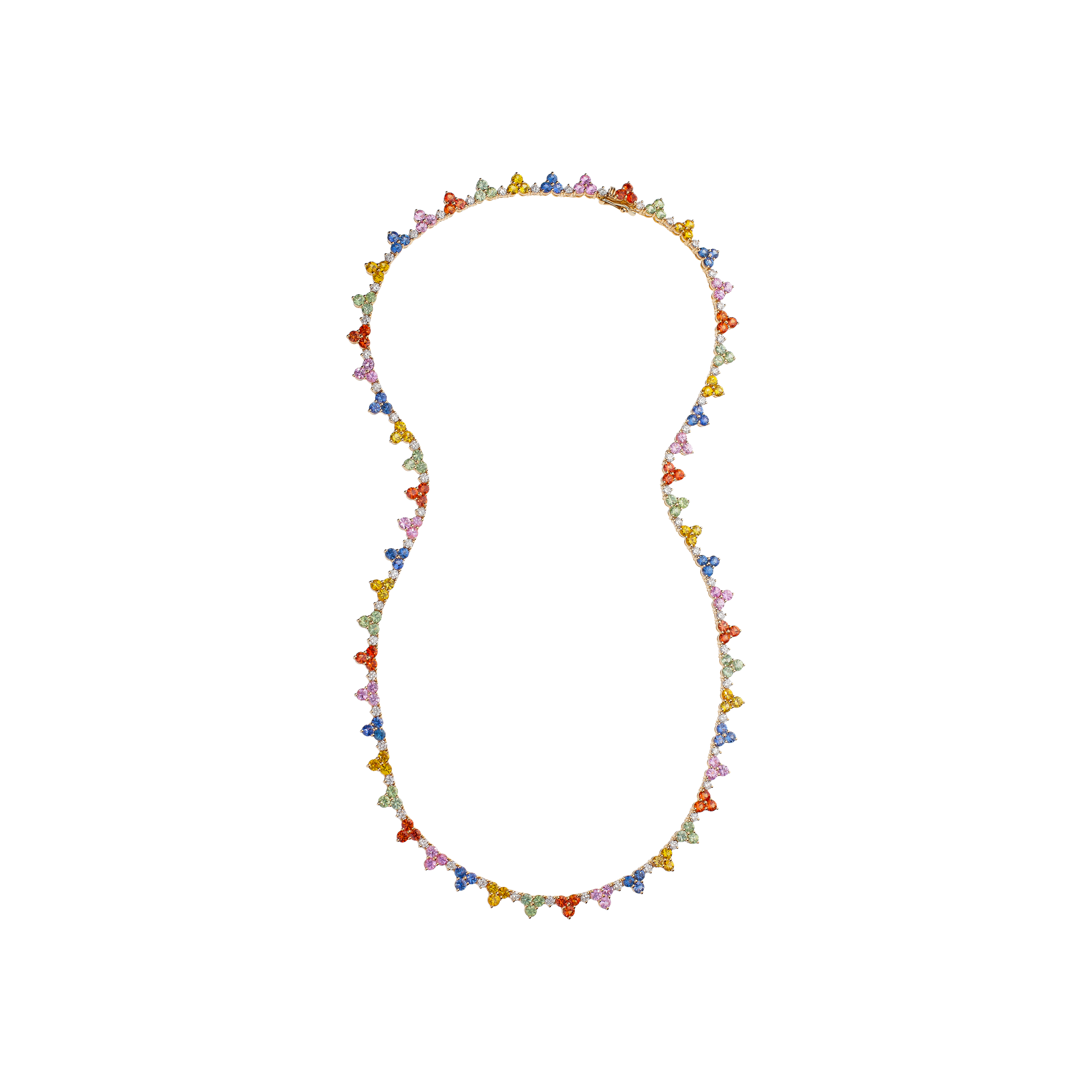 Bartorelli Italian Jewels | GIROCOLLO IN ORO ROSA CON ZAFFIRI MULTICOLOR E DIAMANTI - 1GA1480460/8 (1)