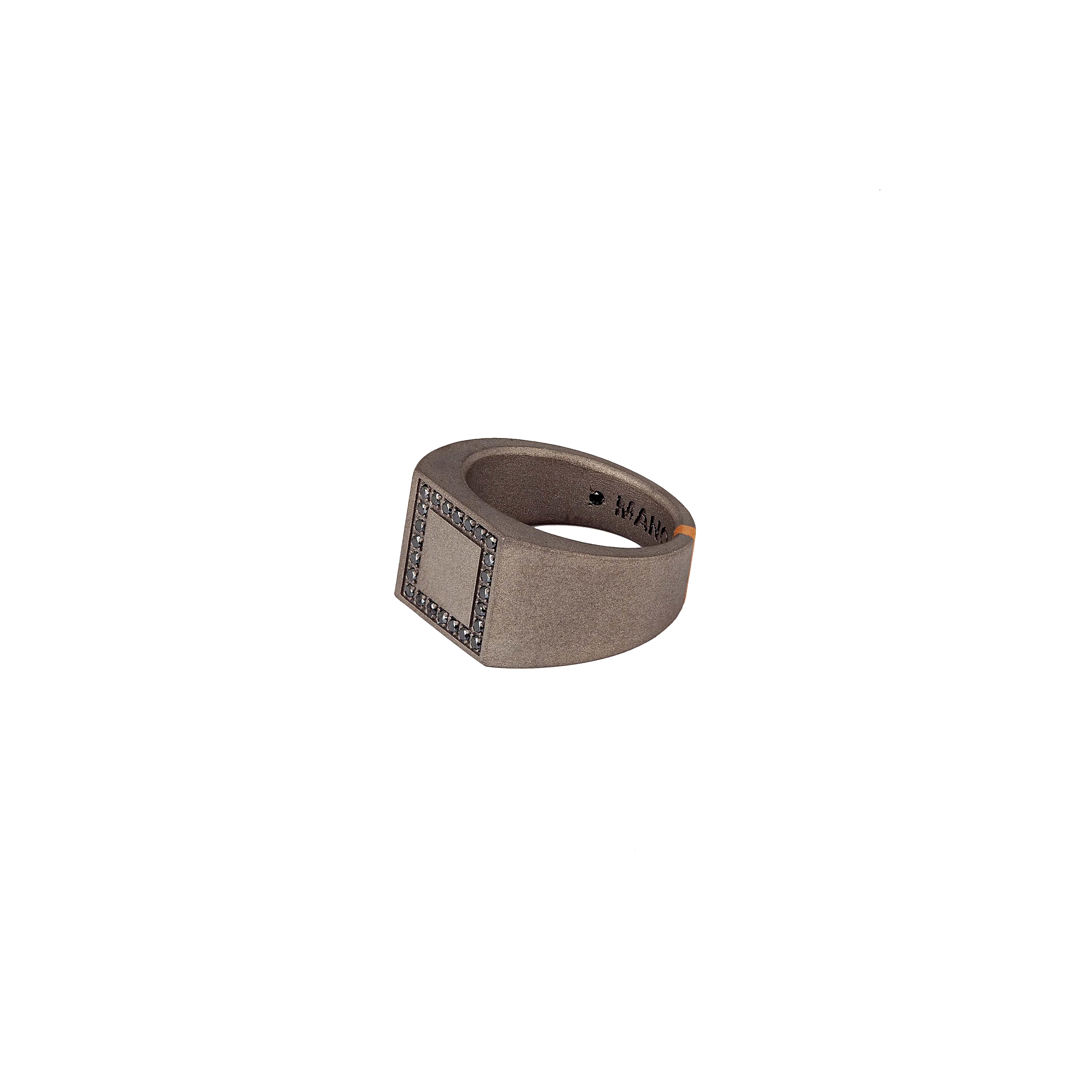 Mano | J . | ANELLO MINIMAL UOMO IN TITANIO, ORO ROSSO E DIAMANTI BLACK - MINANT24BRGMUG - MINANT24BRGMUG (2)