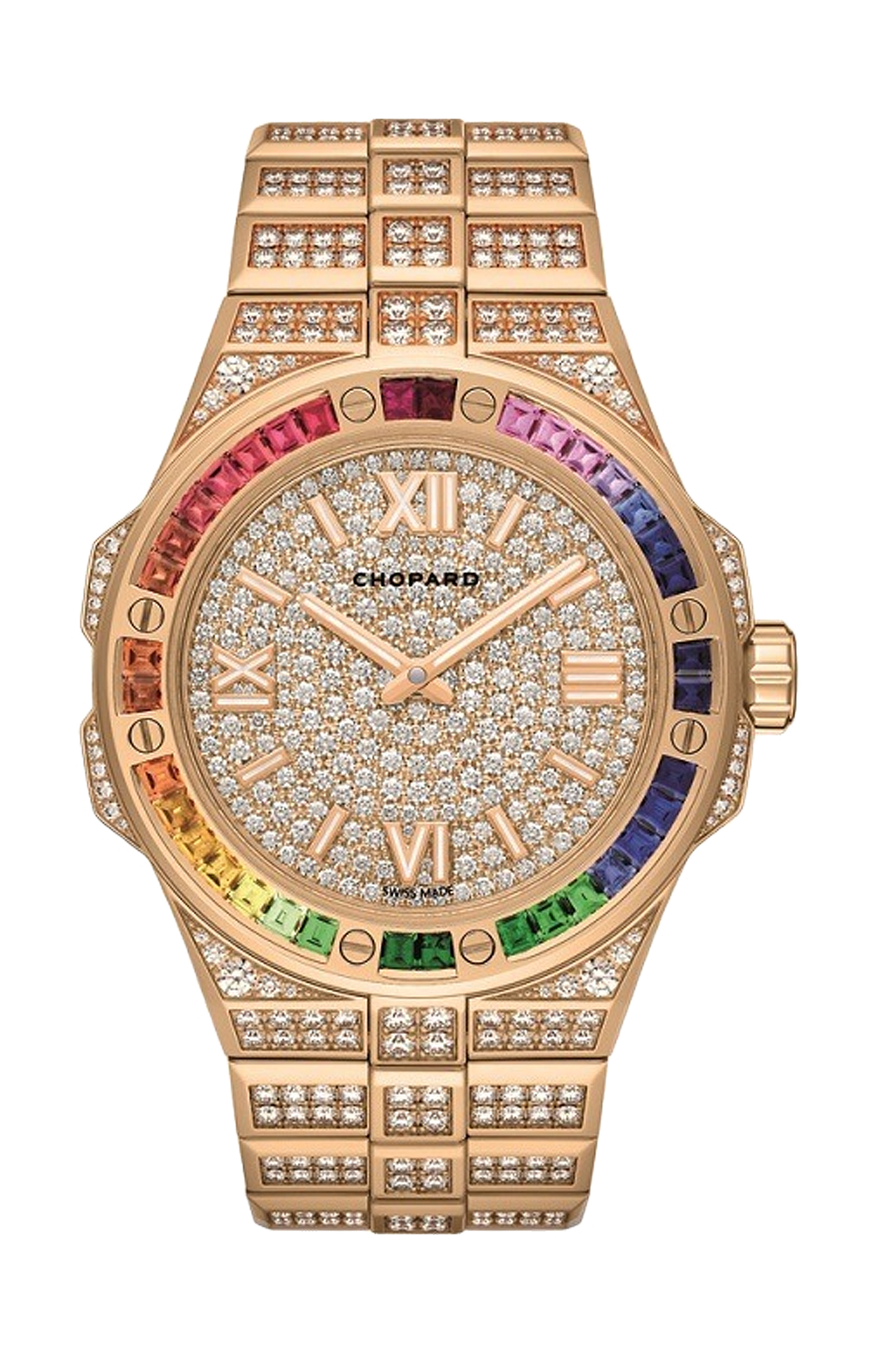 Chopard | ALPINE EAGLE 41 MM, AUTOMATICO, ORO ROSA ETICO, DIAMANTI, ZAFFIRI COLORATI - 295363 (1)