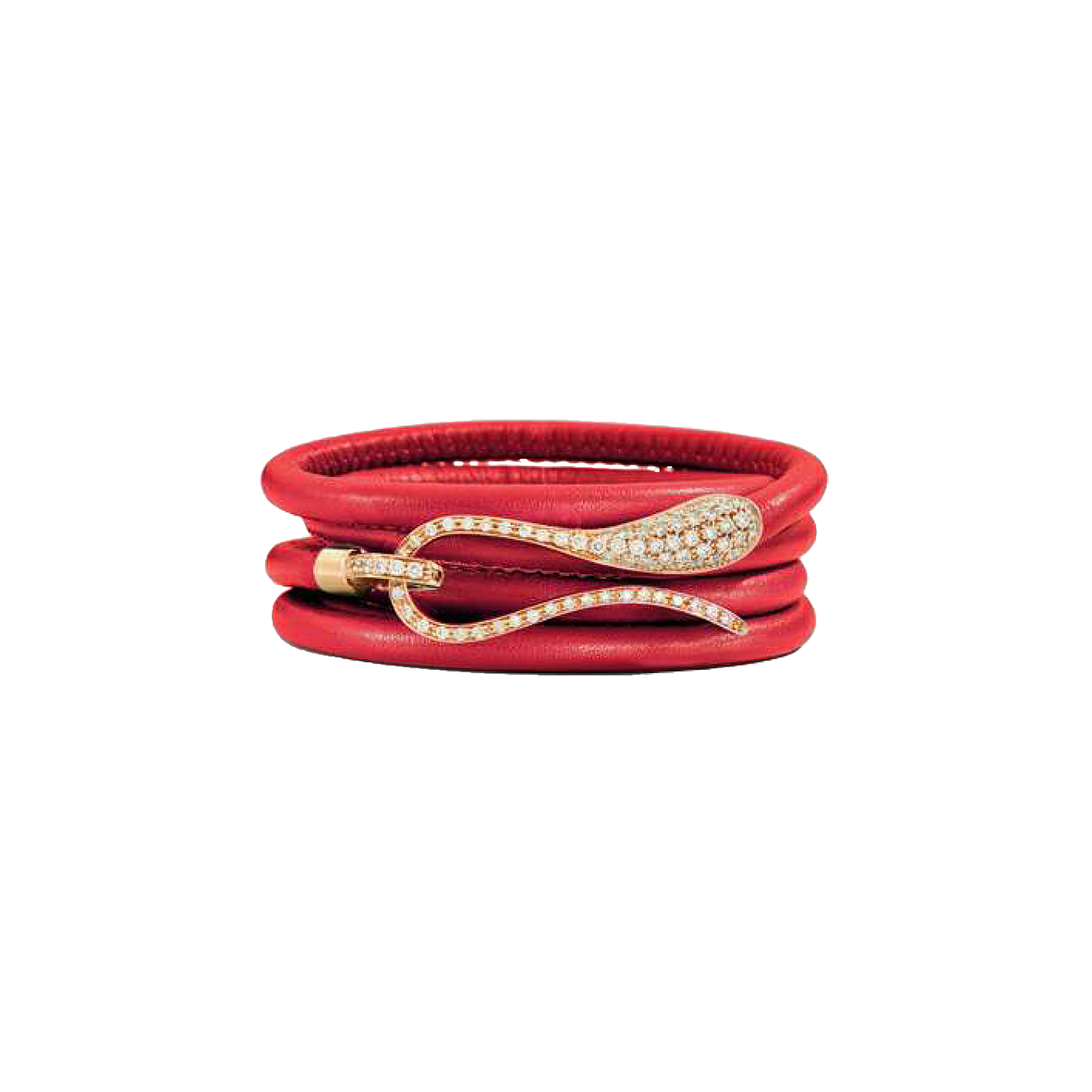 Dada Arrigoni | BRACCIALE ELIKA IN PELLE CON CHIUSURA IN ORO ROSA E DIAMANTI - DEK03BRRRDIXX - DEK03BRRRDIXX (1)