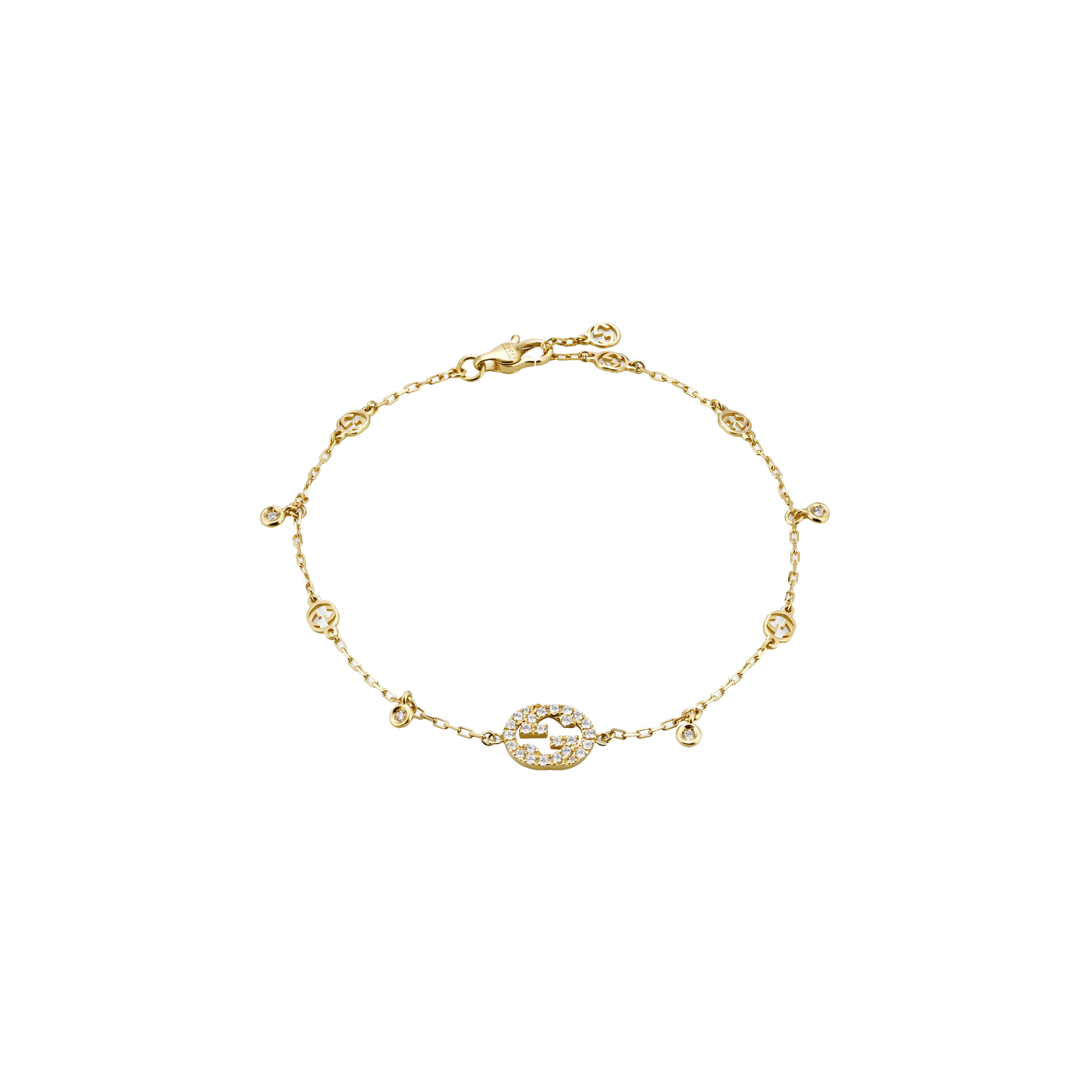 Gucci | BRACCIALE GUCCI INTERLOCKING CON DIAMANTI - YBA729403002 (1)