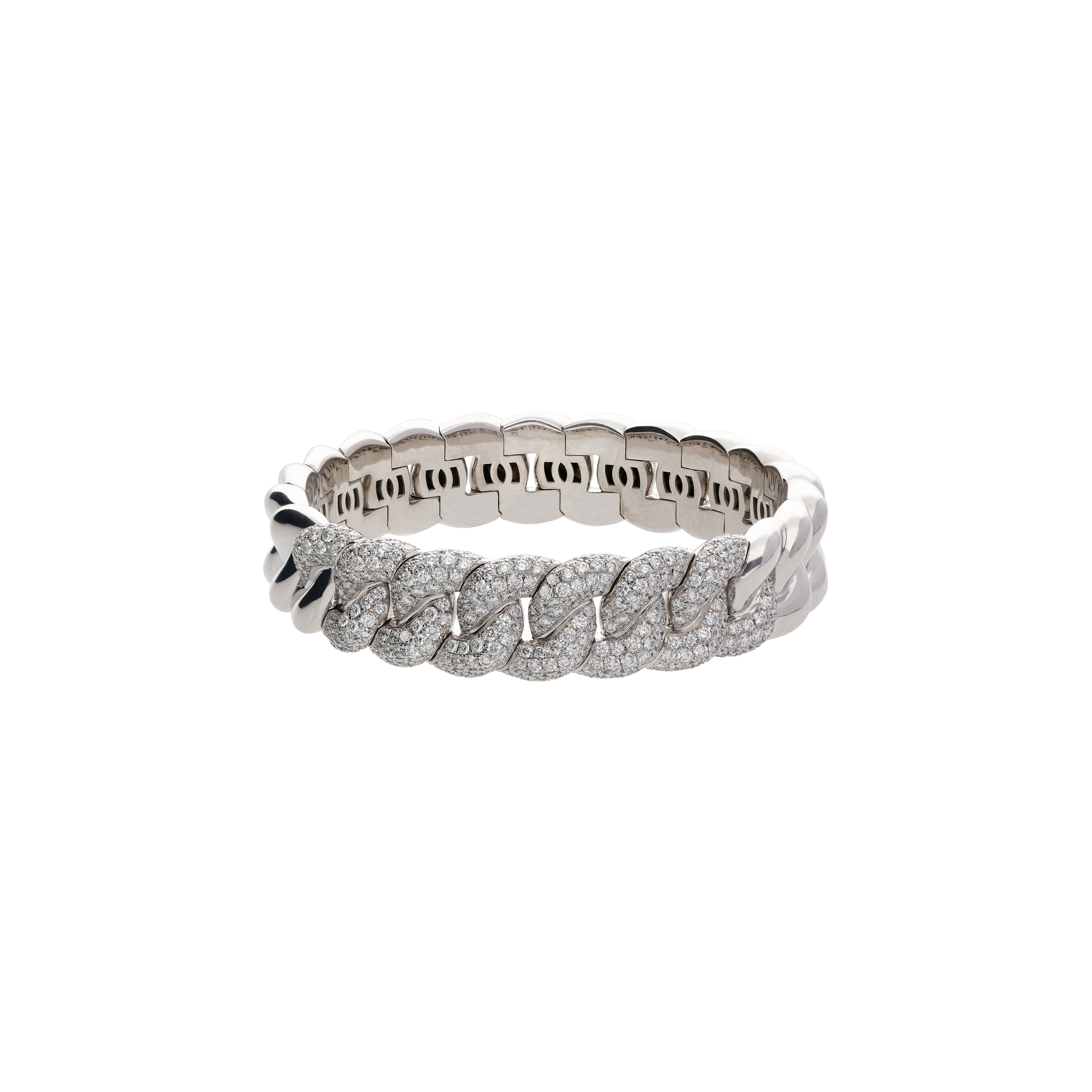 Bartorelli Italian Jewels | BRACCIALE GROUMETTE SEMIRIGIDO IN ORO BIANCO E DIAMANTI - 1PU1790029/S/2 (1)