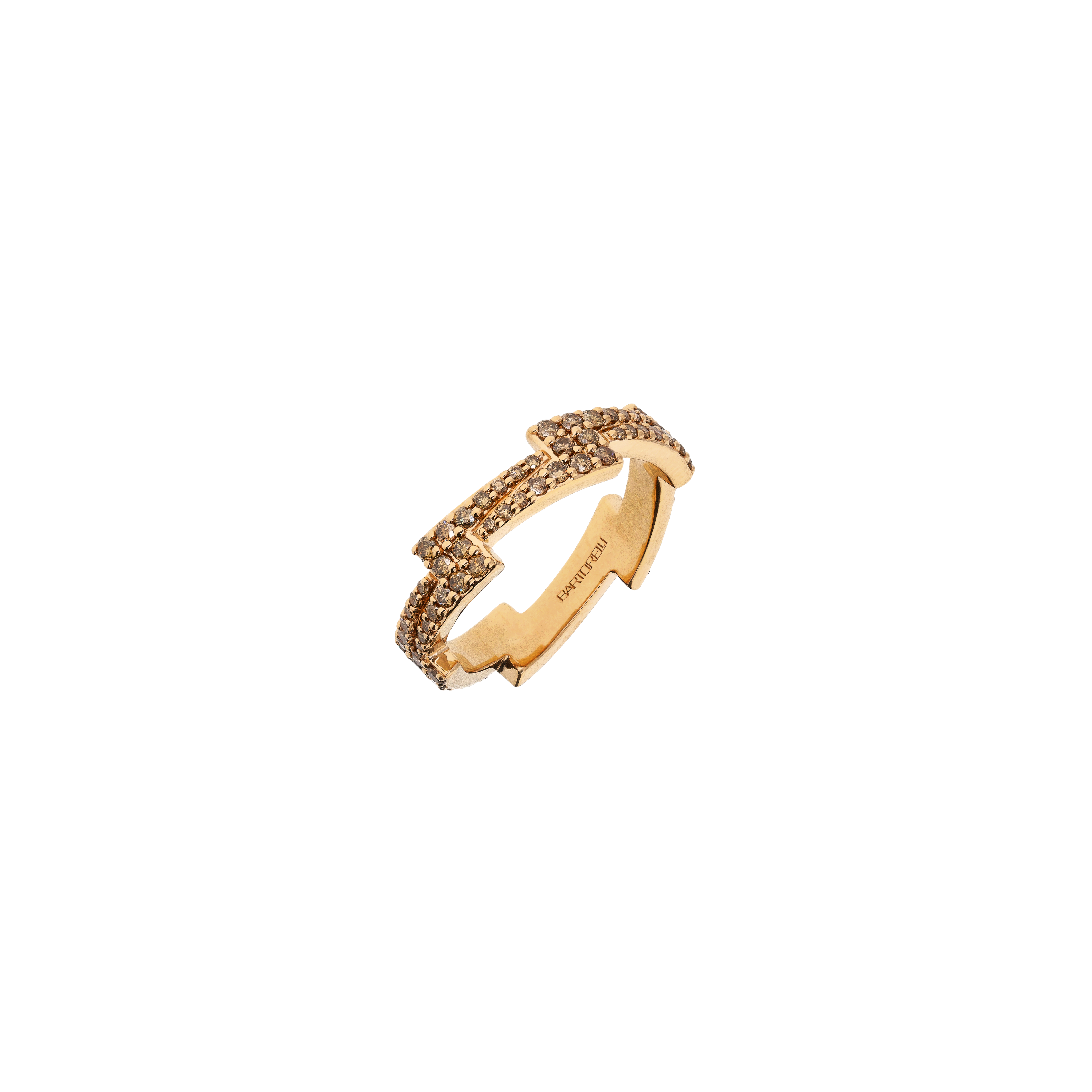 Bartorelli Italian Jewels | ANELLO IN ORO ROSA FULL PAVE' DIAMANTI BROWN - VR29495DBP (1)