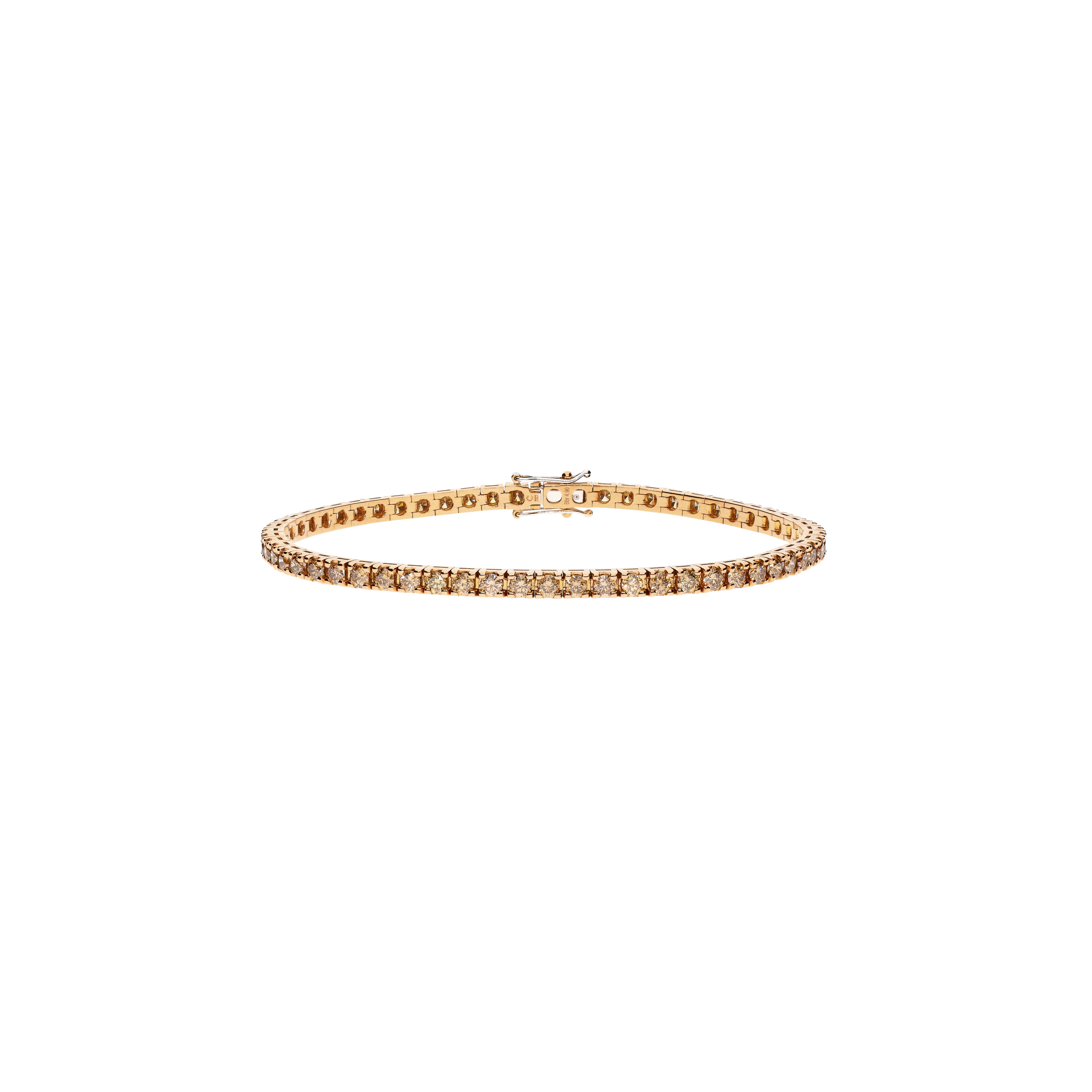 Bartorelli Italian Jewels | BRACCIALE TENNIS IN ORO ROSA E DIAMANTI BROWN - 329-PRE-H-U (1)