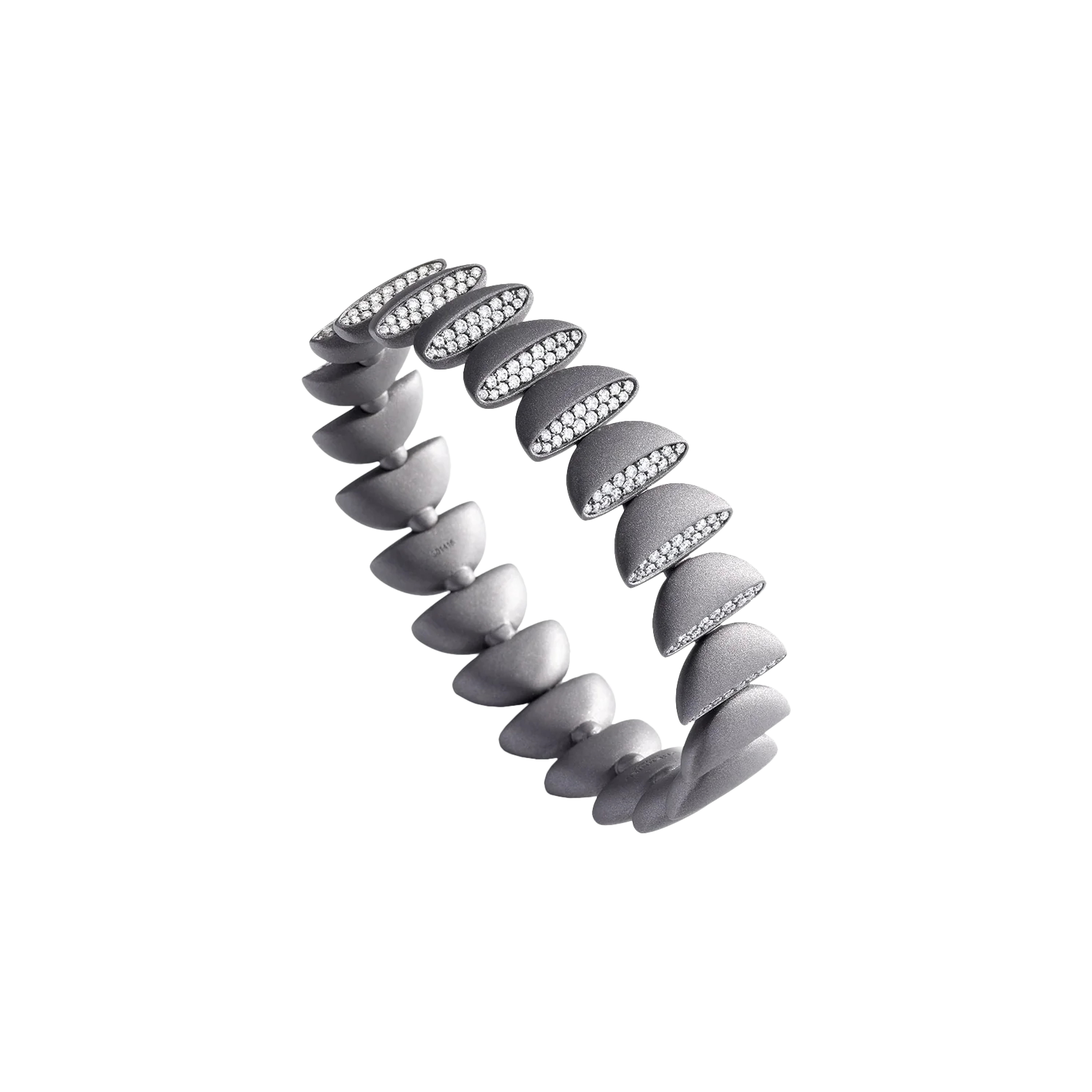 Vhernier | BRACCIALE ECLISSE ENDLESS IN TITANIO E PAV&Eacute; DI DIAMANTI - TG0979BR330 (1)