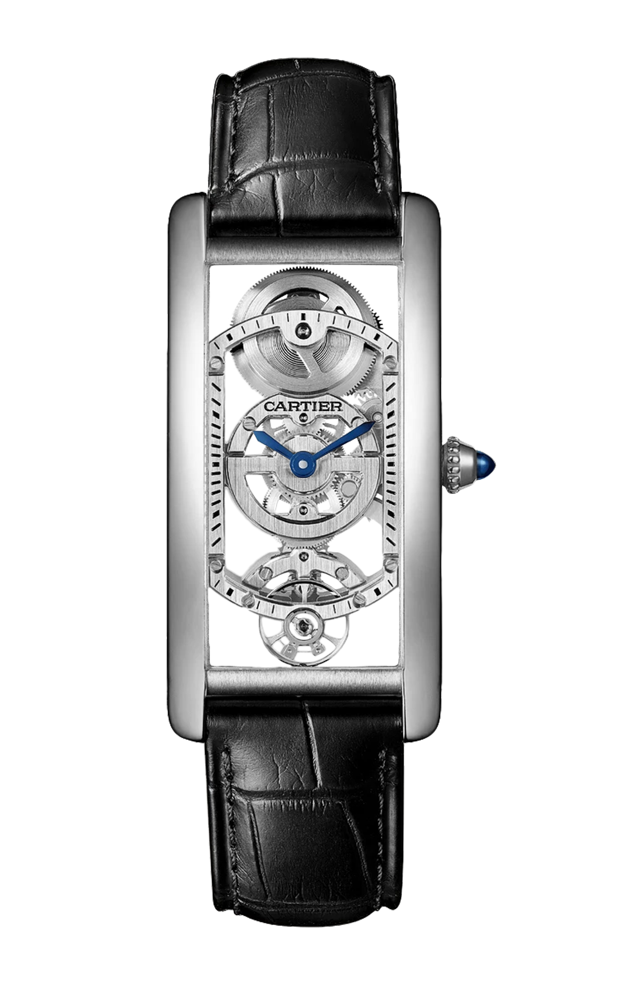 Cartier | TANK CINTR&Eacute;E, PLATINO, SCHELETRATO, MANUALE - WHTA0022 (1)