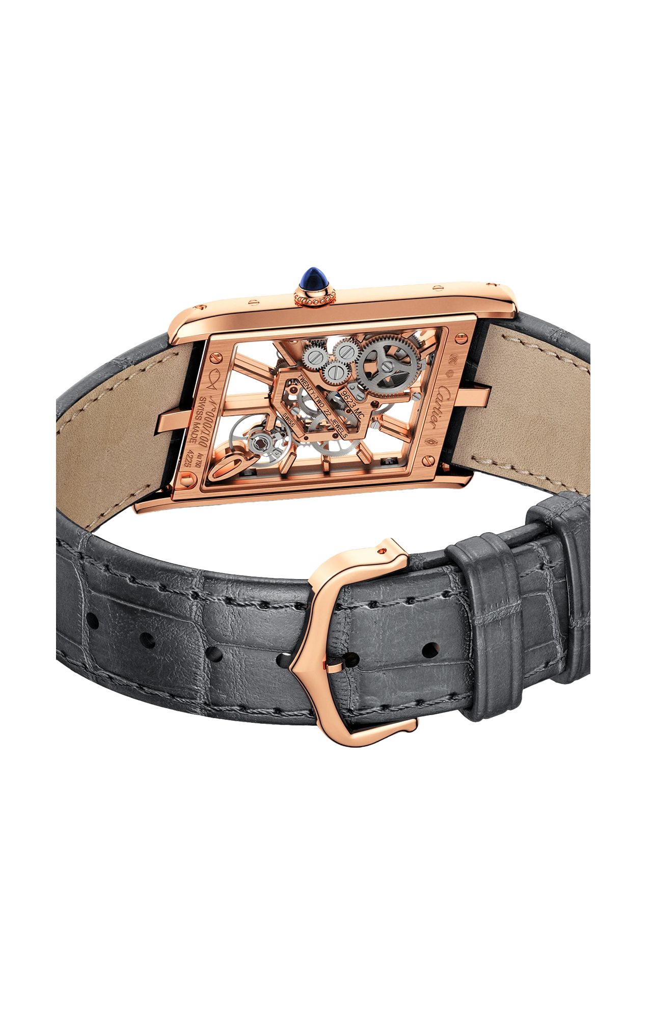 Cartier | TANK ASYM&Eacute;TRIQUE, ORO ROSA,  SCHELETRATO, MANUALE - WHTA0011 (2)