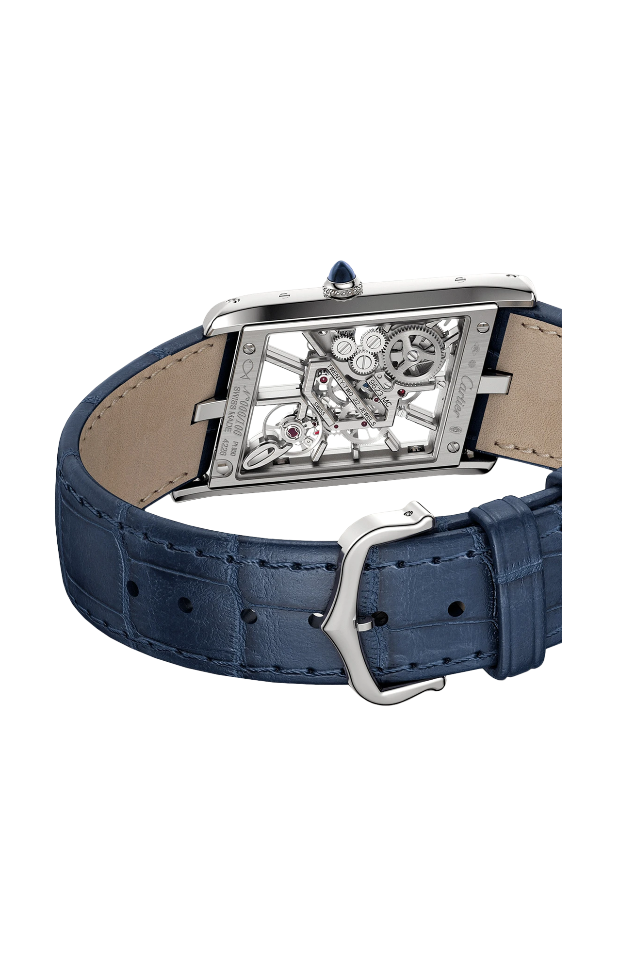 Cartier | TANK ASYM&Eacute;TRIQUE, PLATINO, SCHELETRATO, MANUALE - WHTA0012 (2)