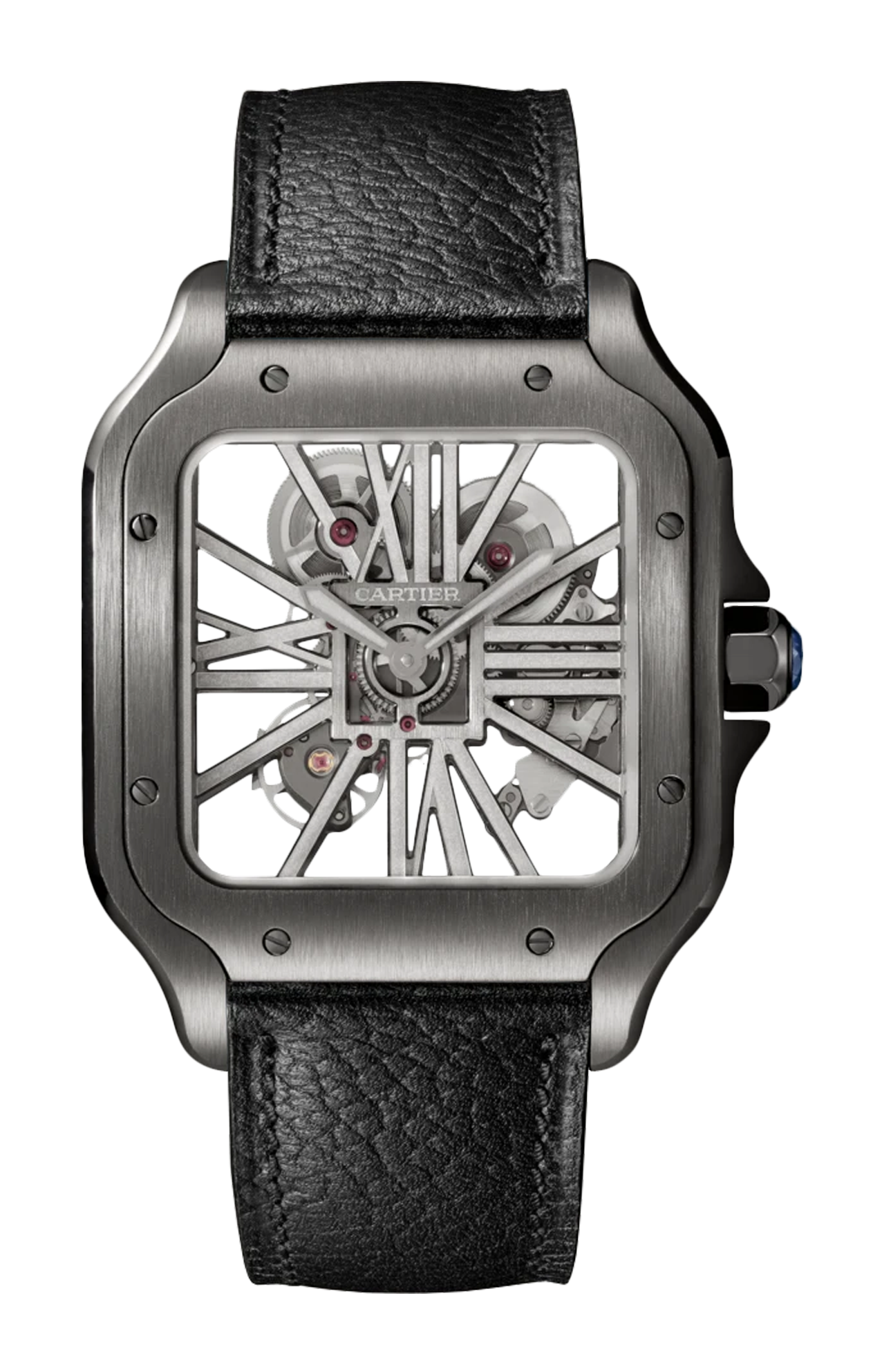 Cartier | SANTOS DE CARTIER MODELLO GRANDE, SCHELETRATO, ACCIAIO, MANUALE - WHSA0023 (1)