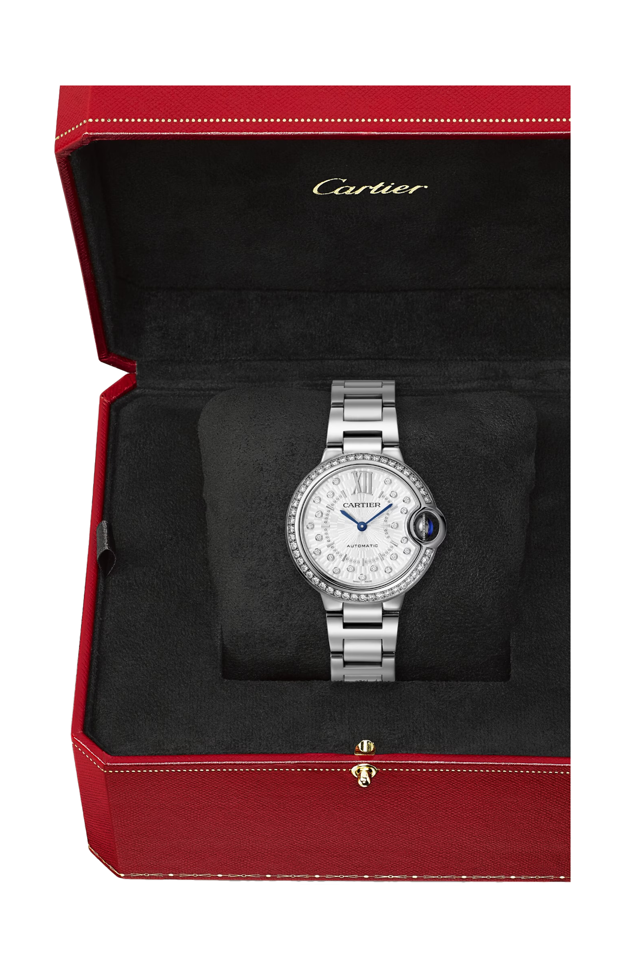 Cartier | BALLON BLEU DE CARTIER 33 MM, AUTOMATICO, ACCIAIO, DIAMANTI - W4BB0035 (3)