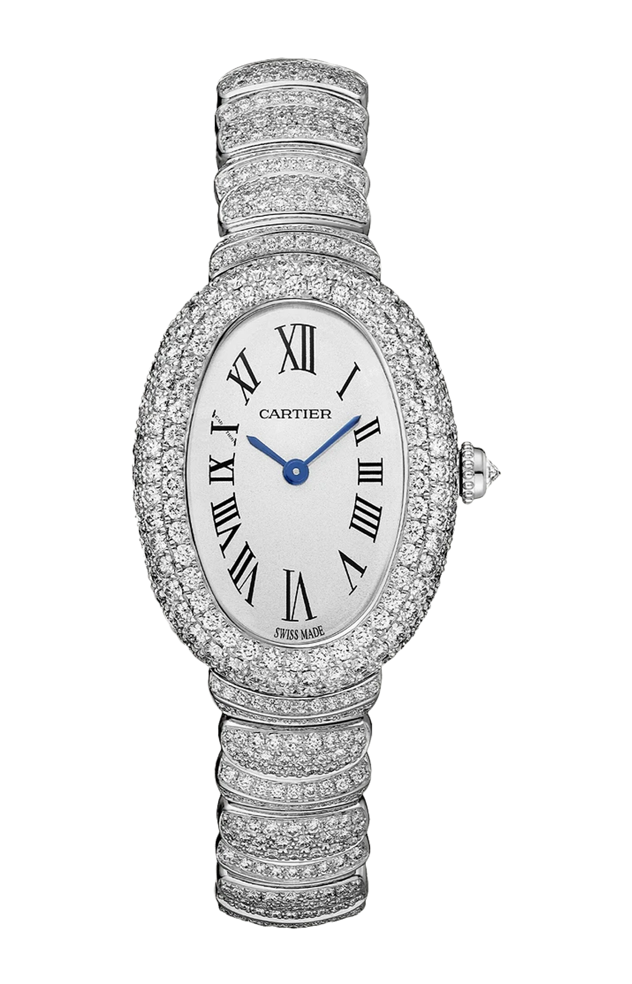 Cartier | BAIGNOIRE MODELLO PICCOLO, ORO BIANCO, DIAMANTI, QUARZO - WJBA0052 (1)