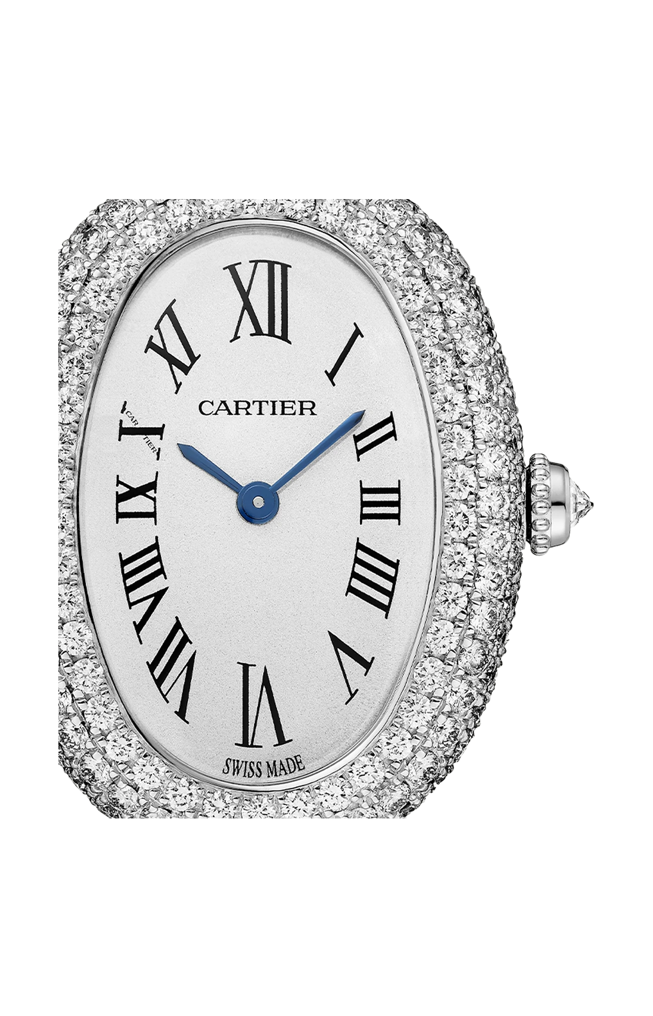 Cartier | BAIGNOIRE MODELLO PICCOLO, ORO BIANCO, DIAMANTI, QUARZO - WJBA0052 (2)