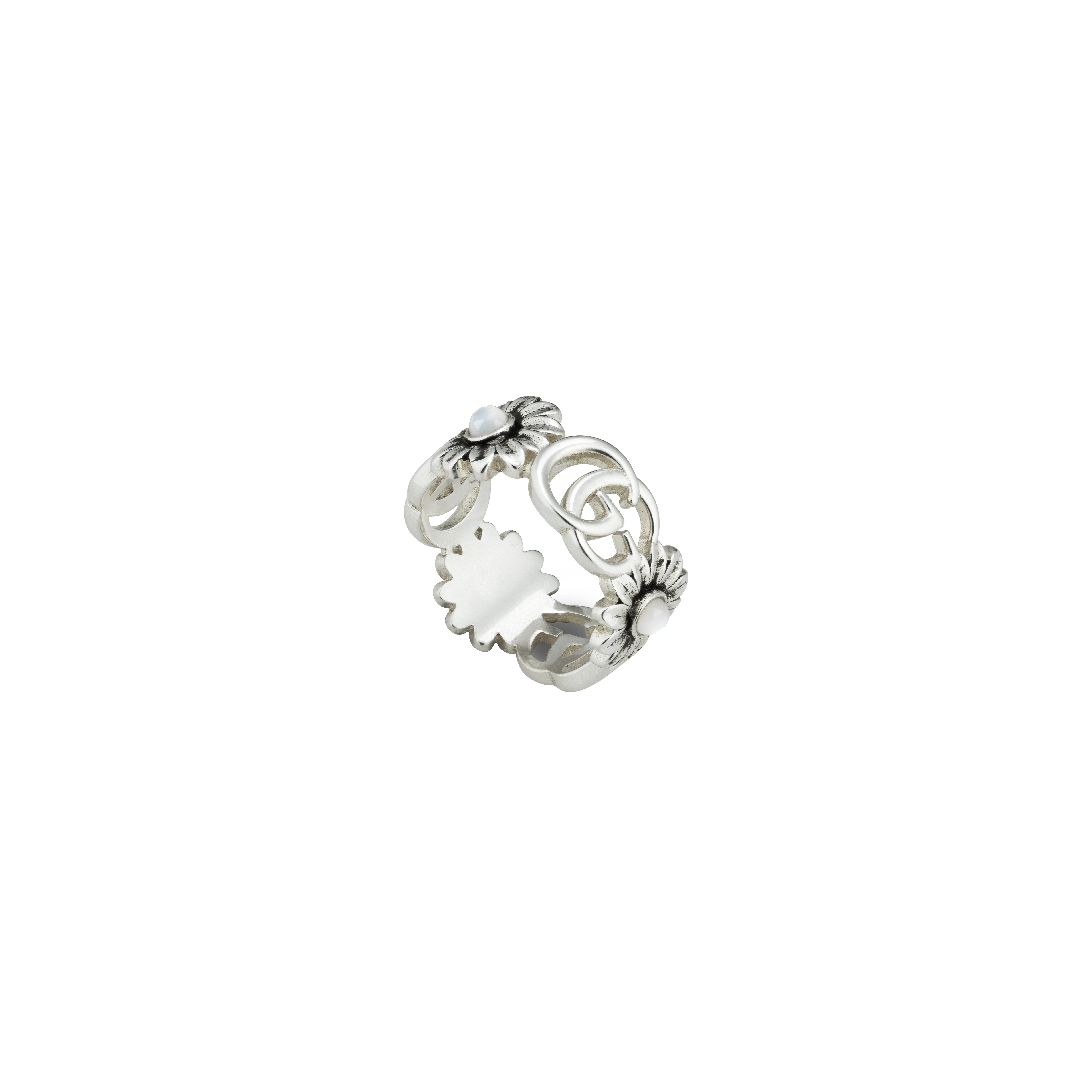 Gucci | ANELLO FIORE IN ARGENTO GG MARMONT - YBC527394003 - YBC527394003 (1)