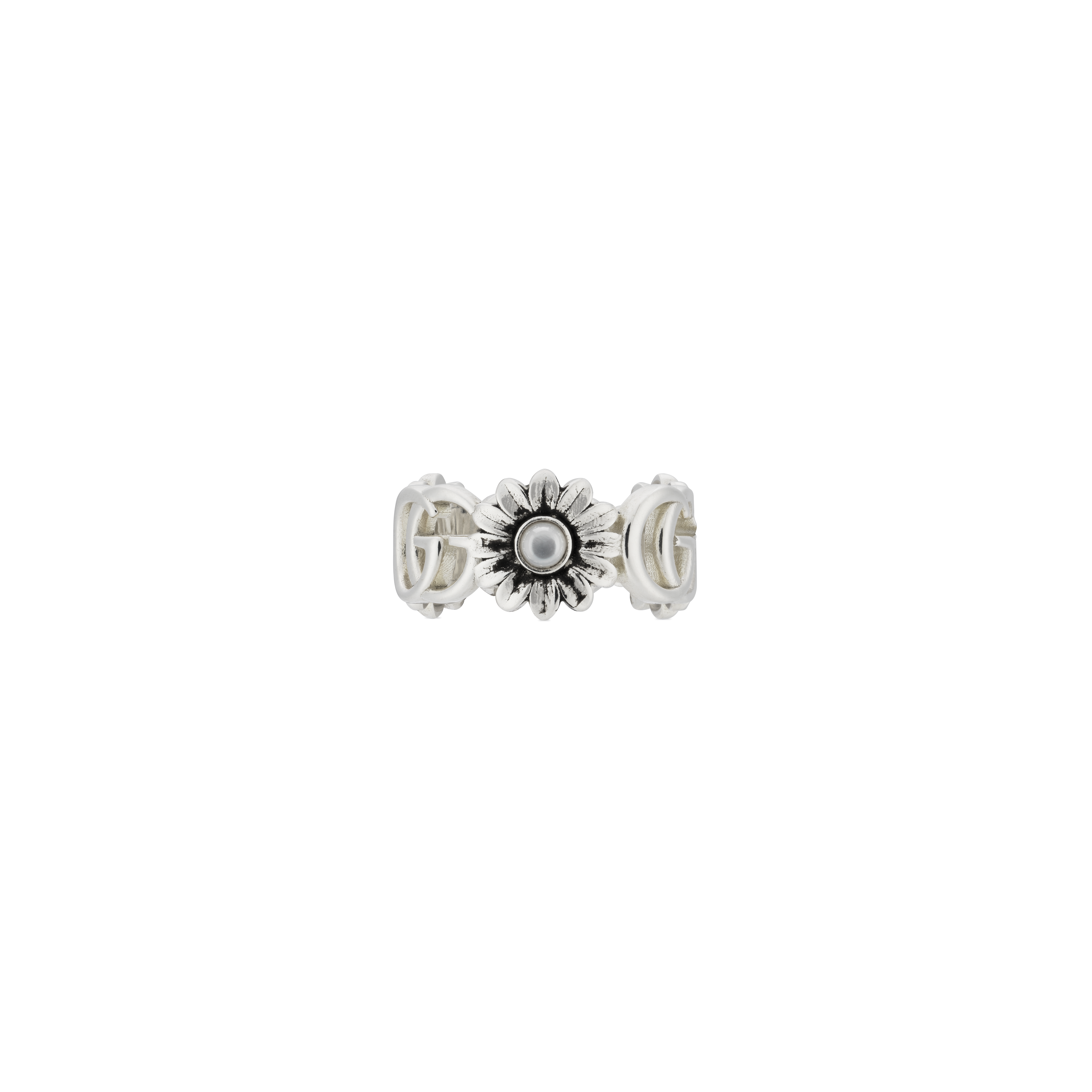 Gucci | ANELLO FIORE IN ARGENTO GG MARMONT - YBC527394003 - YBC527394003 (2)