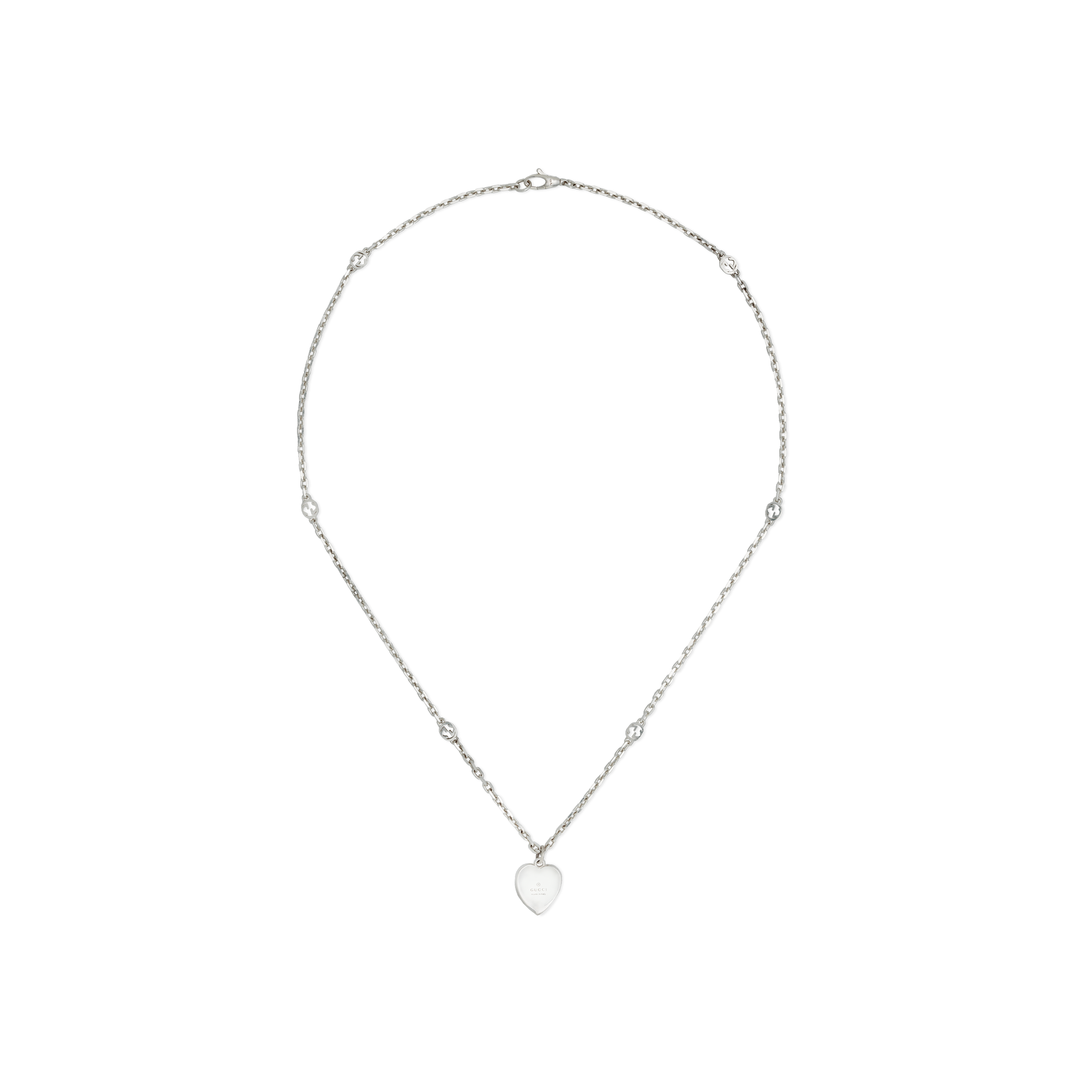 Gucci | COLLANA CON PENDENTE CUORE IN ARGENTO GUCCI HEART - YBB645545003 (2)