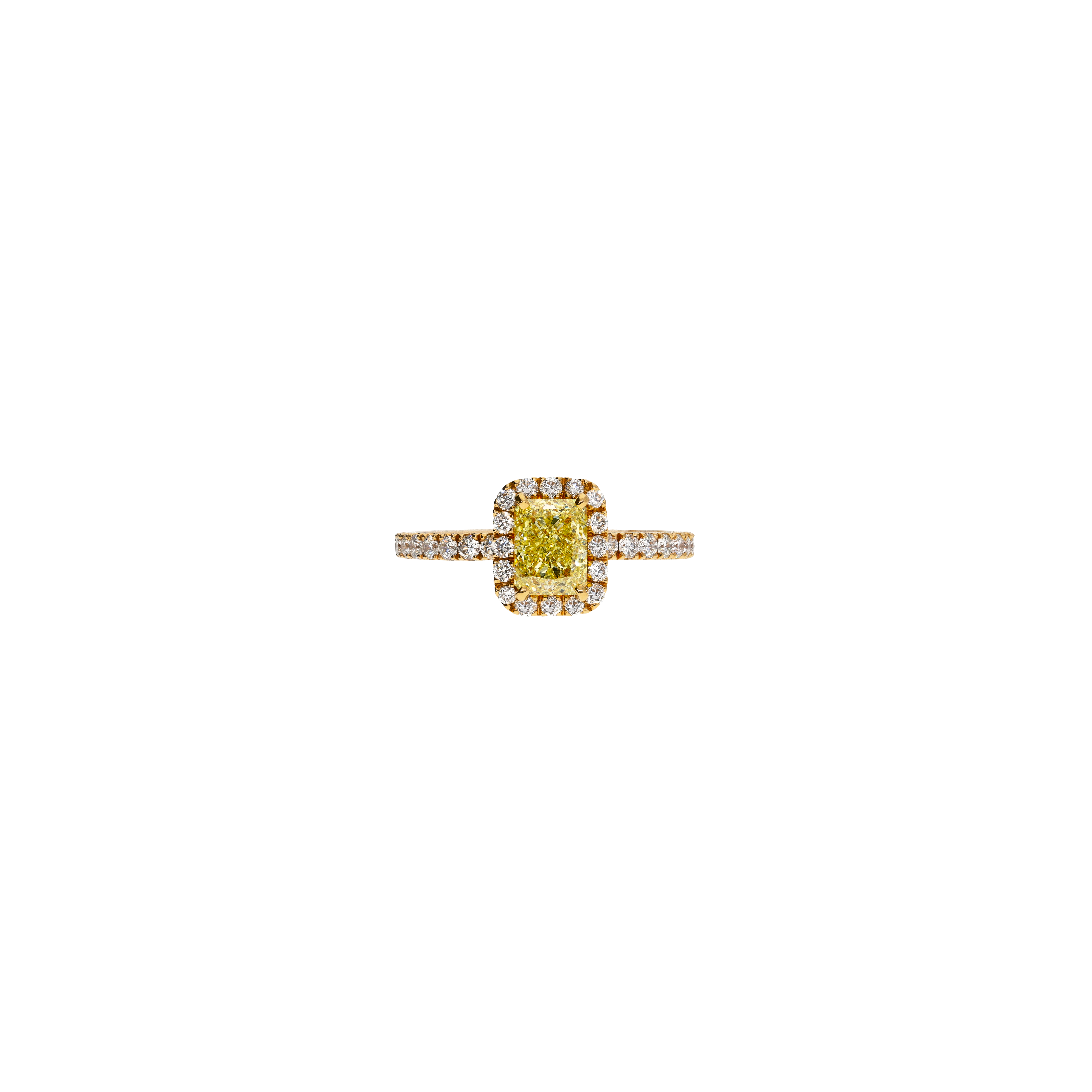 Bartorelli Italian Jewels | ANELLO SOLITARIO IN ORO ROSA CON DIAMANTE FANCY LIGHT YELLOW E DIAMANTI BIANCHI - 372-3490-000 (2)
