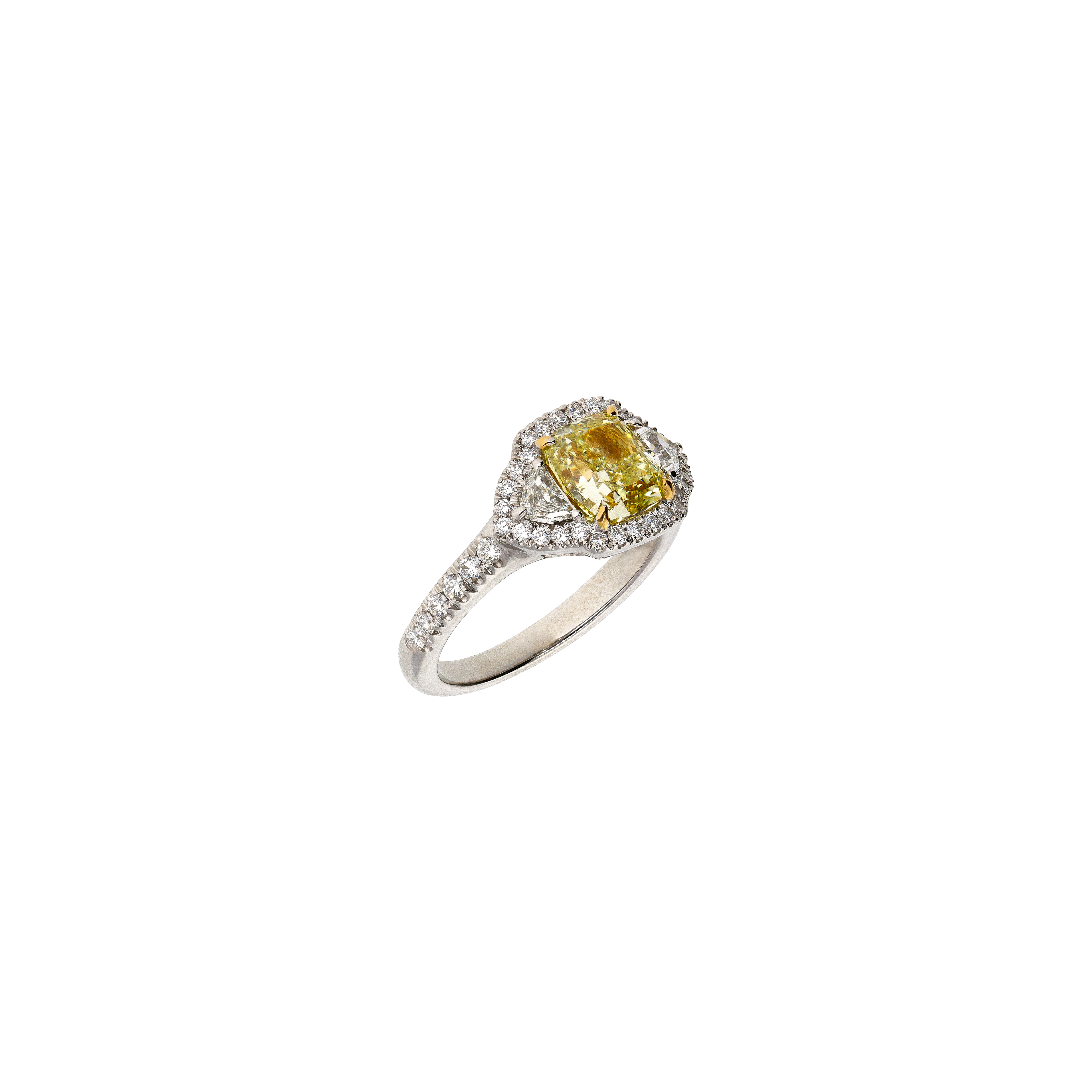Bartorelli Italian Jewels | ANELLO SOLITARIO IN ORO BIANCO CON DIAMANTE FANCY YELLOW - 000-3915NS (1)
