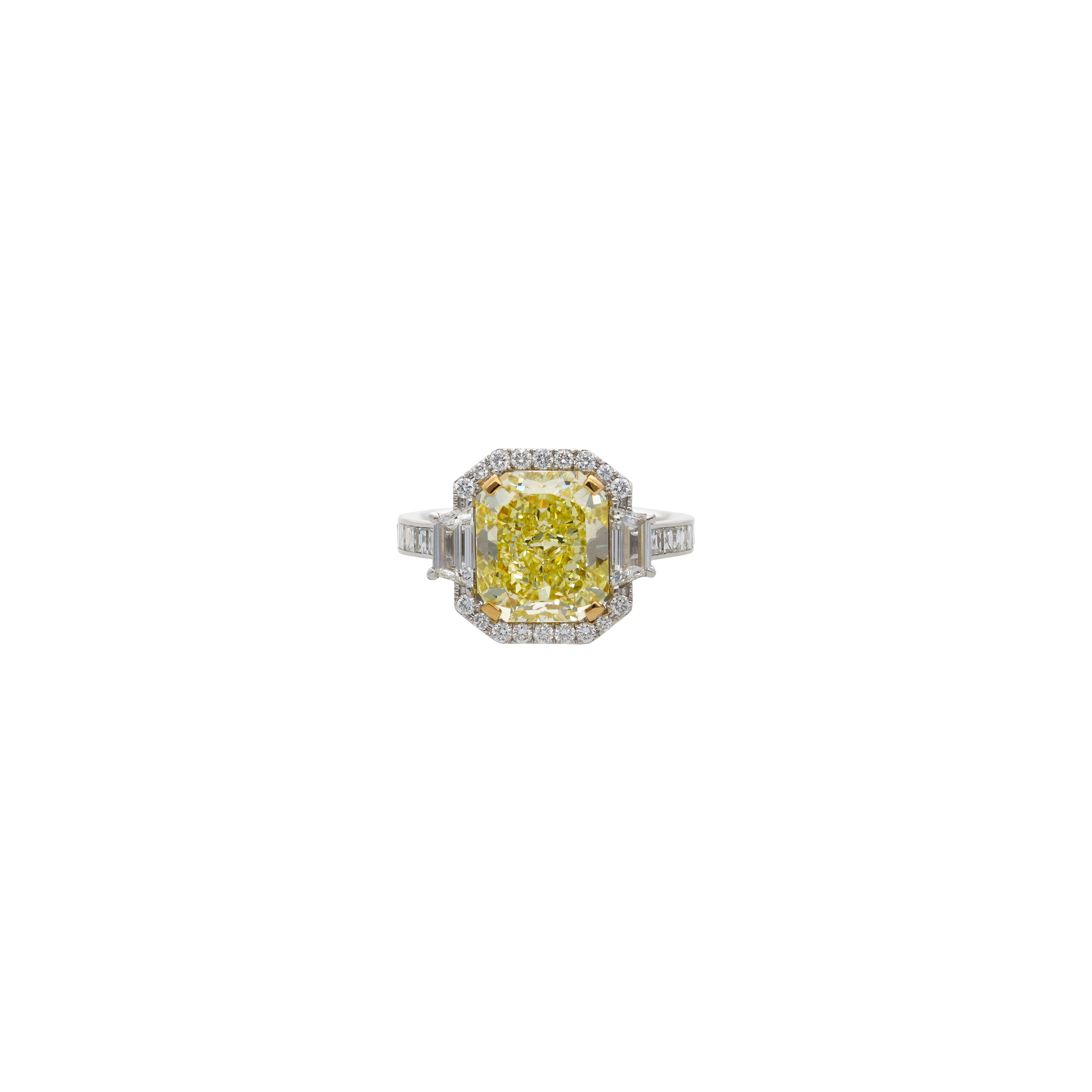 Bartorelli Italian Jewels | ANELLO IN ORO BIANCO CON DIAMANTE FANCY YELLOW CERTIFICATO GIA ORIGINALE E DIAMANTI BIANCHI - 000-5383NS (2)