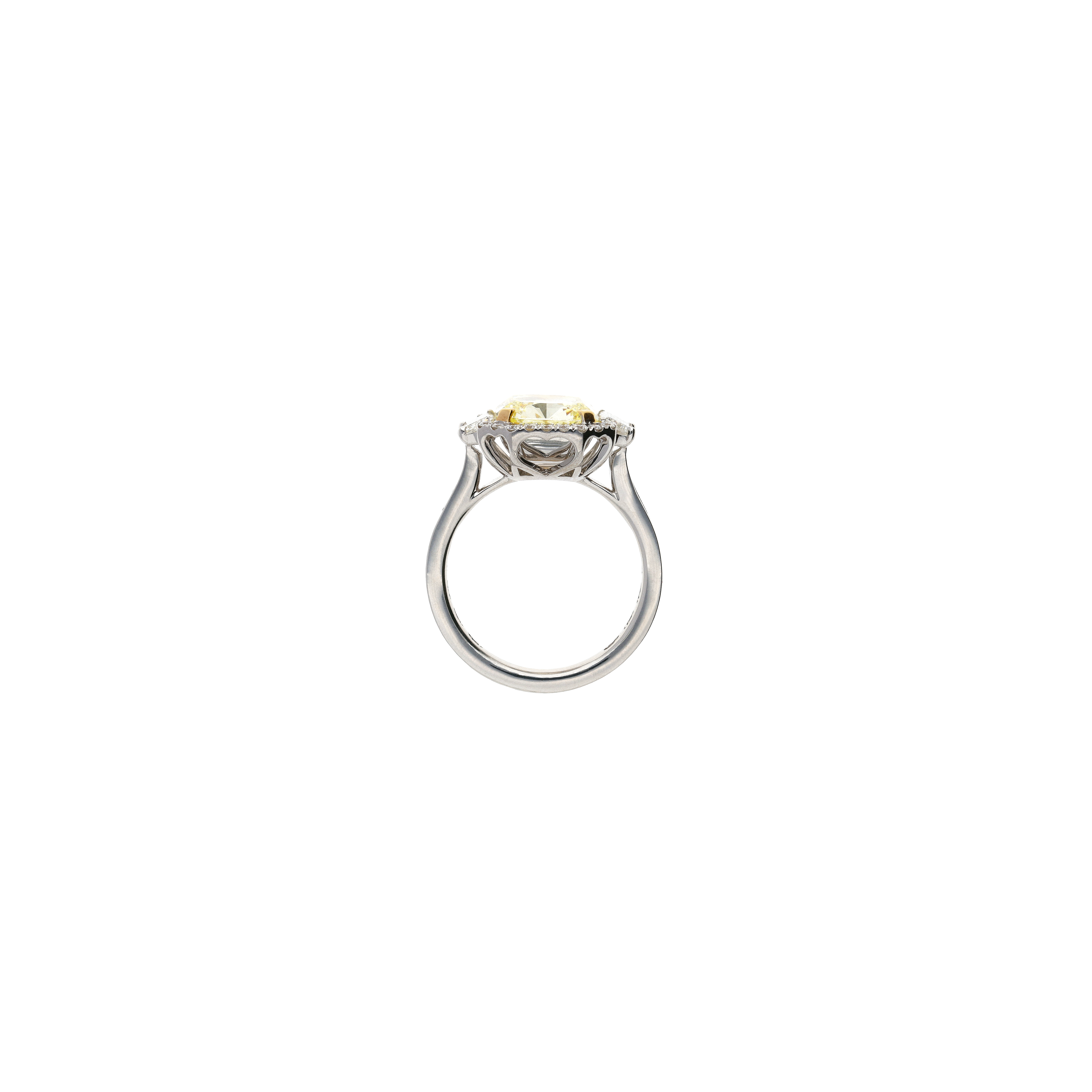 Bartorelli Italian Jewels | ANELLO IN ORO BIANCO CON DIAMANTE FANCY YELLOW CERTIFICATO GIA ORIGINALE E DIAMANTI BIANCHI - 000-5383NS (3)
