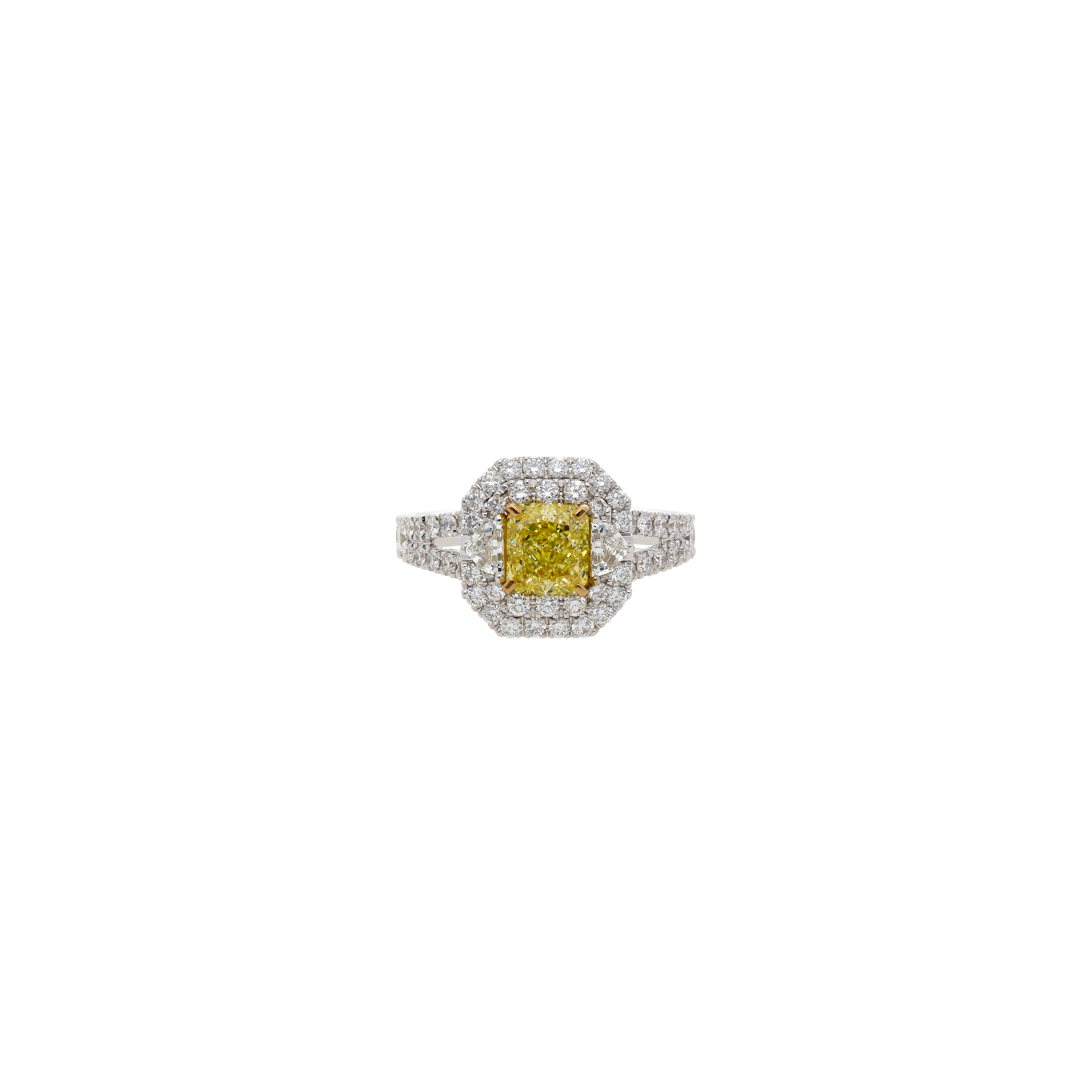 Bartorelli Italian Jewels | ANELLO IN ORO BIANCO CON DIAMANTE FANCY YELLOW CERTIFICATO GIA E DIAMANTI BIANCHI - 000-4982NS (2)