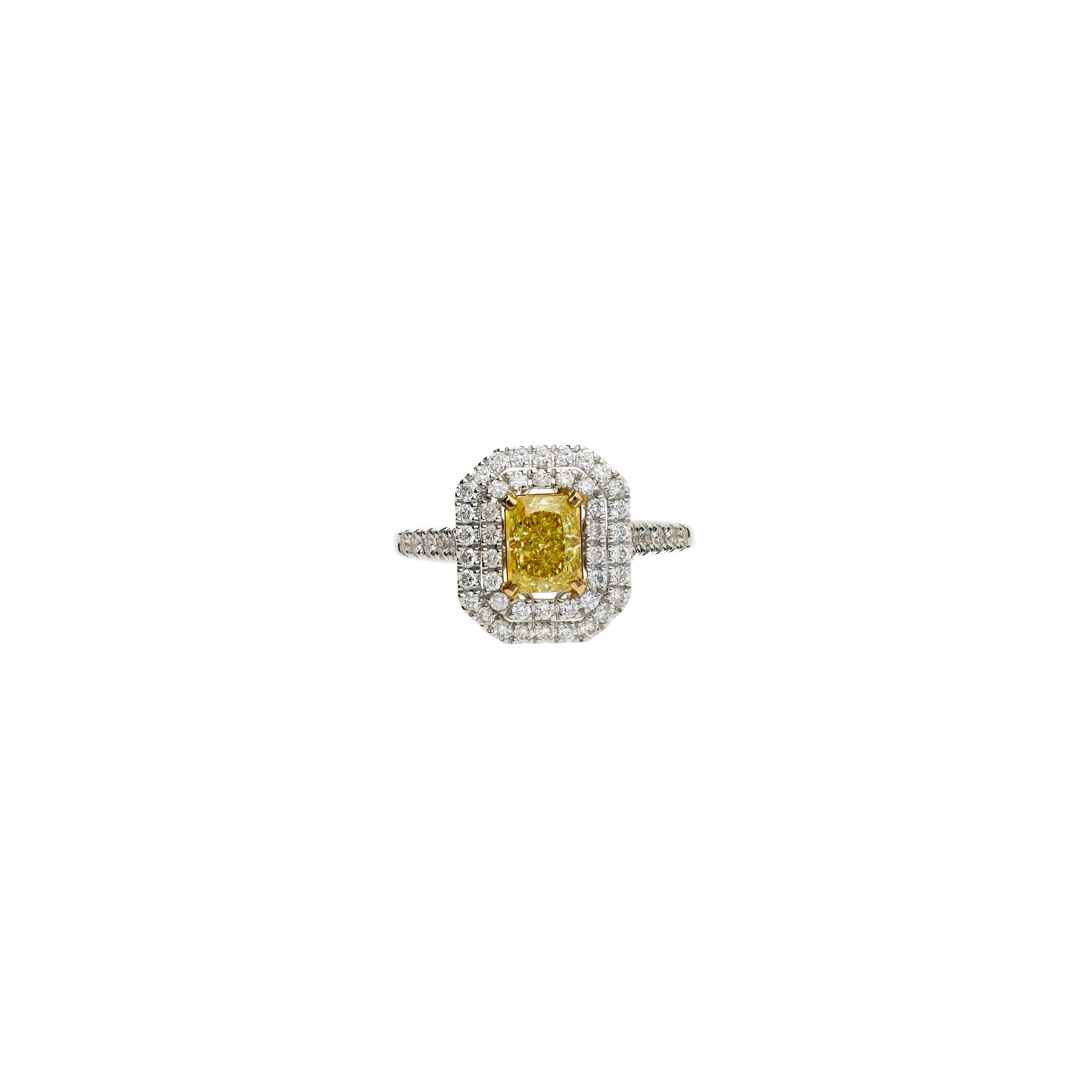 Bartorelli Italian Jewels | ANELLO IN ORO BIANCO CON DIAMANTE FANCY YELLOW E DIAMANTI BIANCHI - 035-VR26512 (2)