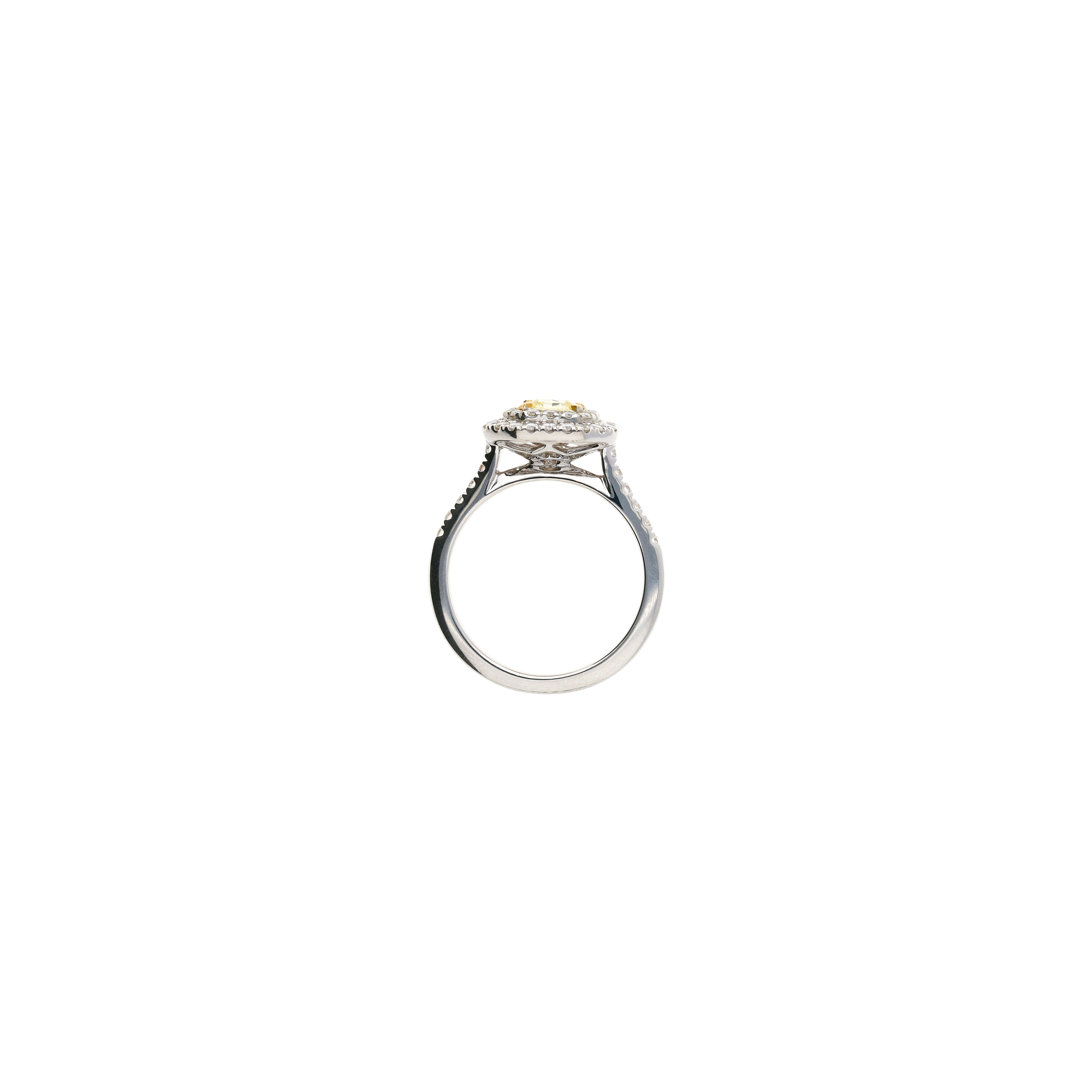 Bartorelli Italian Jewels | ANELLO IN ORO BIANCO CON DIAMANTE FANCY YELLOW E DIAMANTI BIANCHI - 035-VR26512 (3)