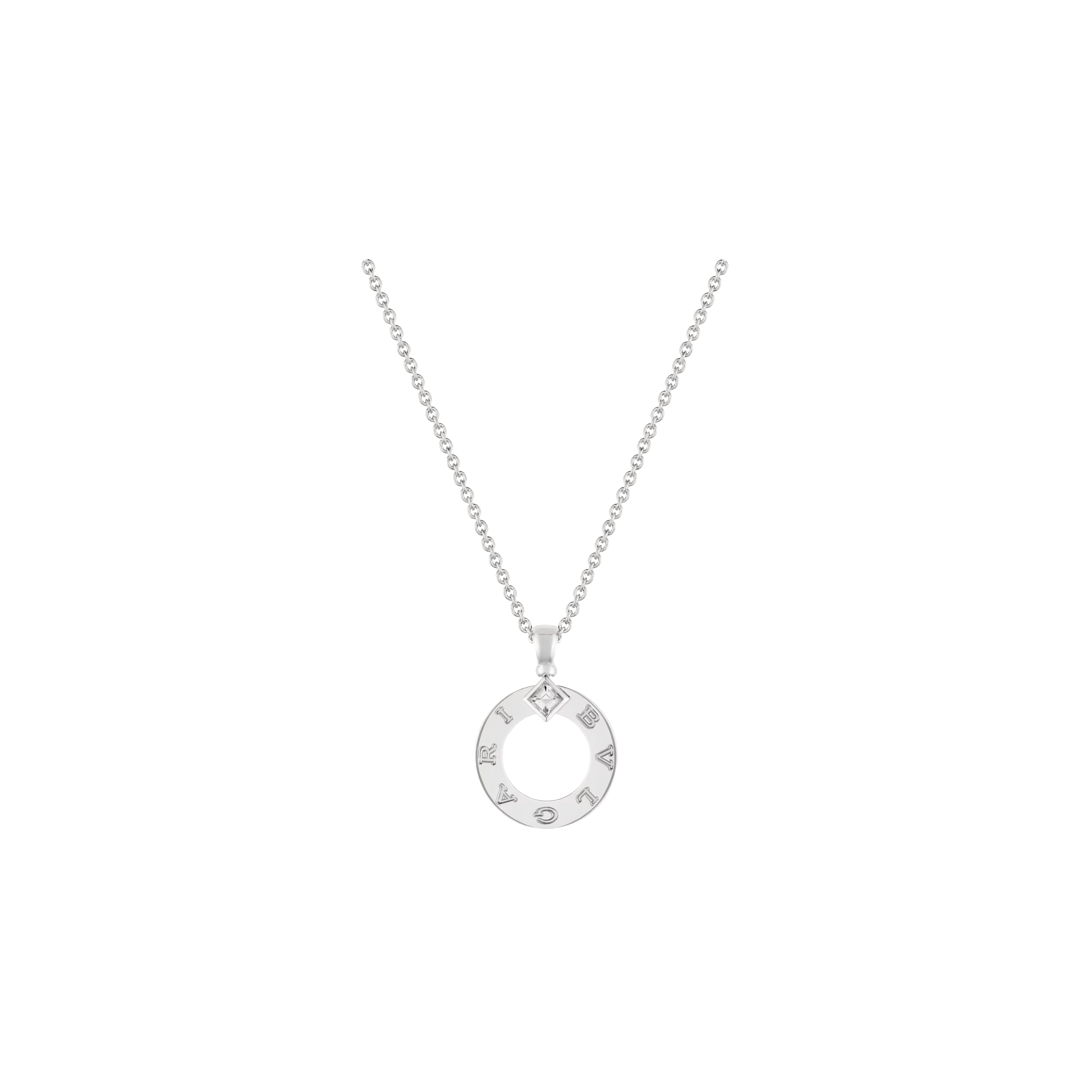 Bulgari | COLLANA BVLGARI BVLGARI IN ORO BIANCO CON DIAMANTE - CL860102 (1)