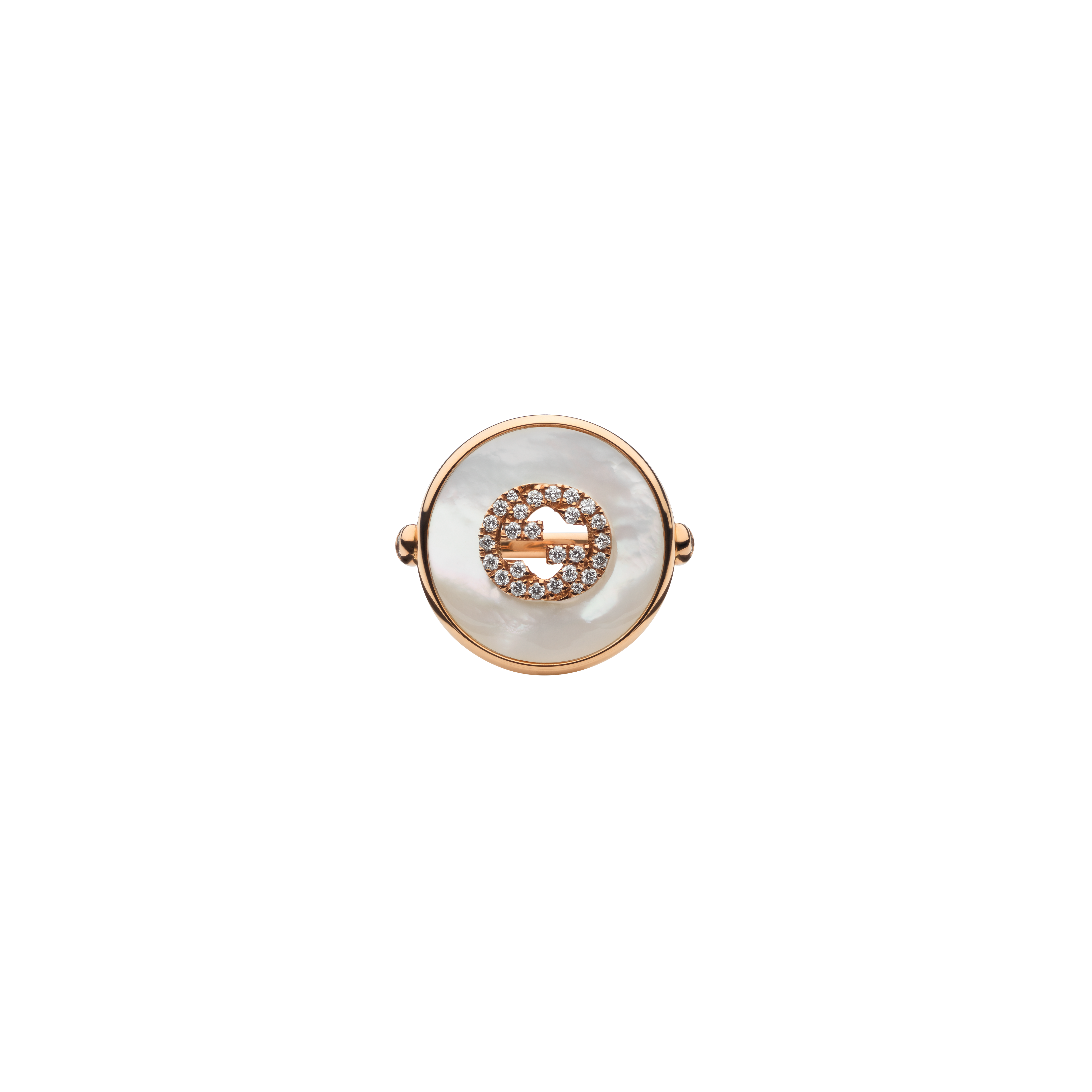 Gucci | ANELLO GUCCI INTERLOCKINGIN ORO ROSA CON DIAMANTI - YBC786765001 (2)