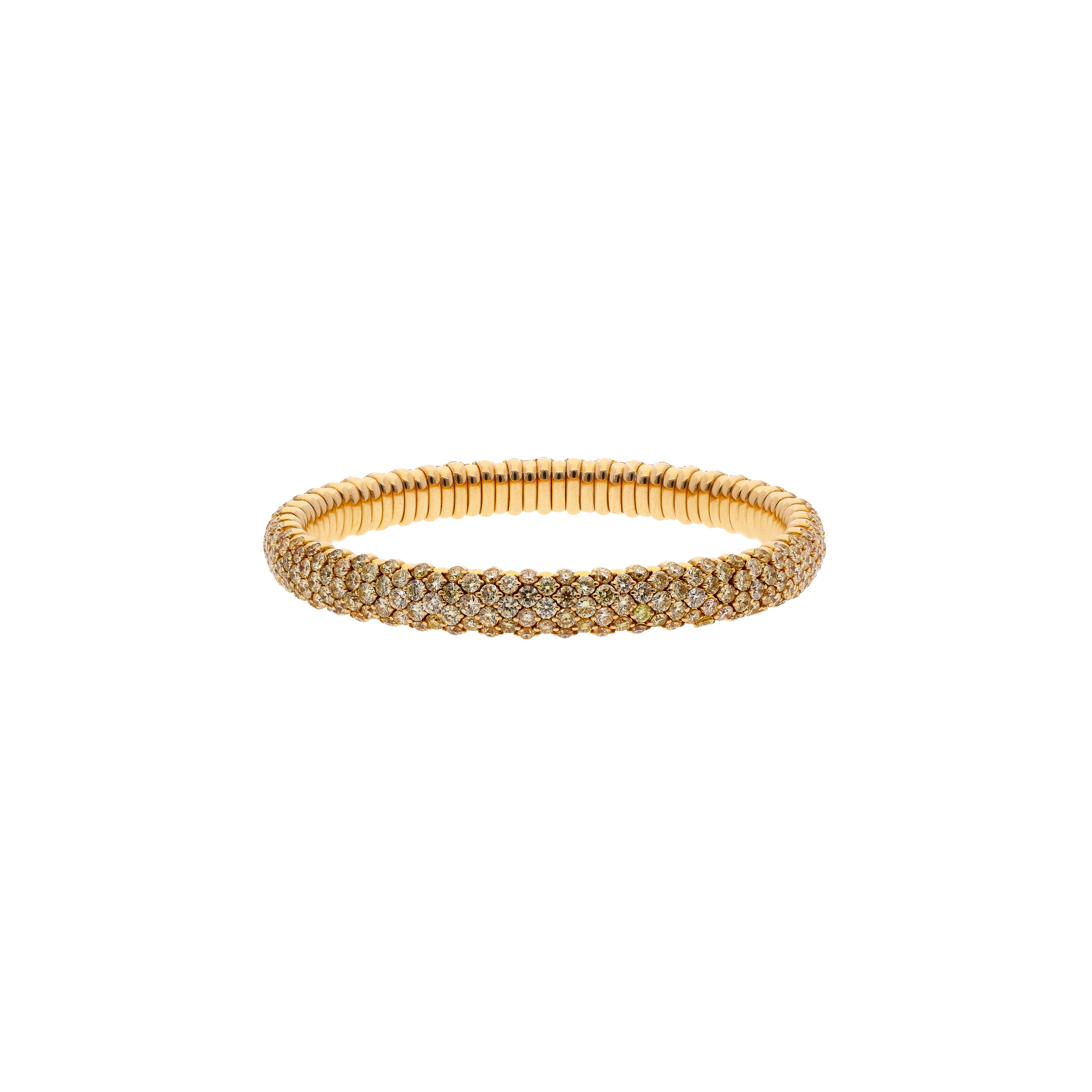 Bartorelli Italian Jewels | BRACCIALE ELASTICO IN ORO ROSA CON PAV&Eacute; DI DIAMANTI FANCY YELLOW - 285-3040 (1)