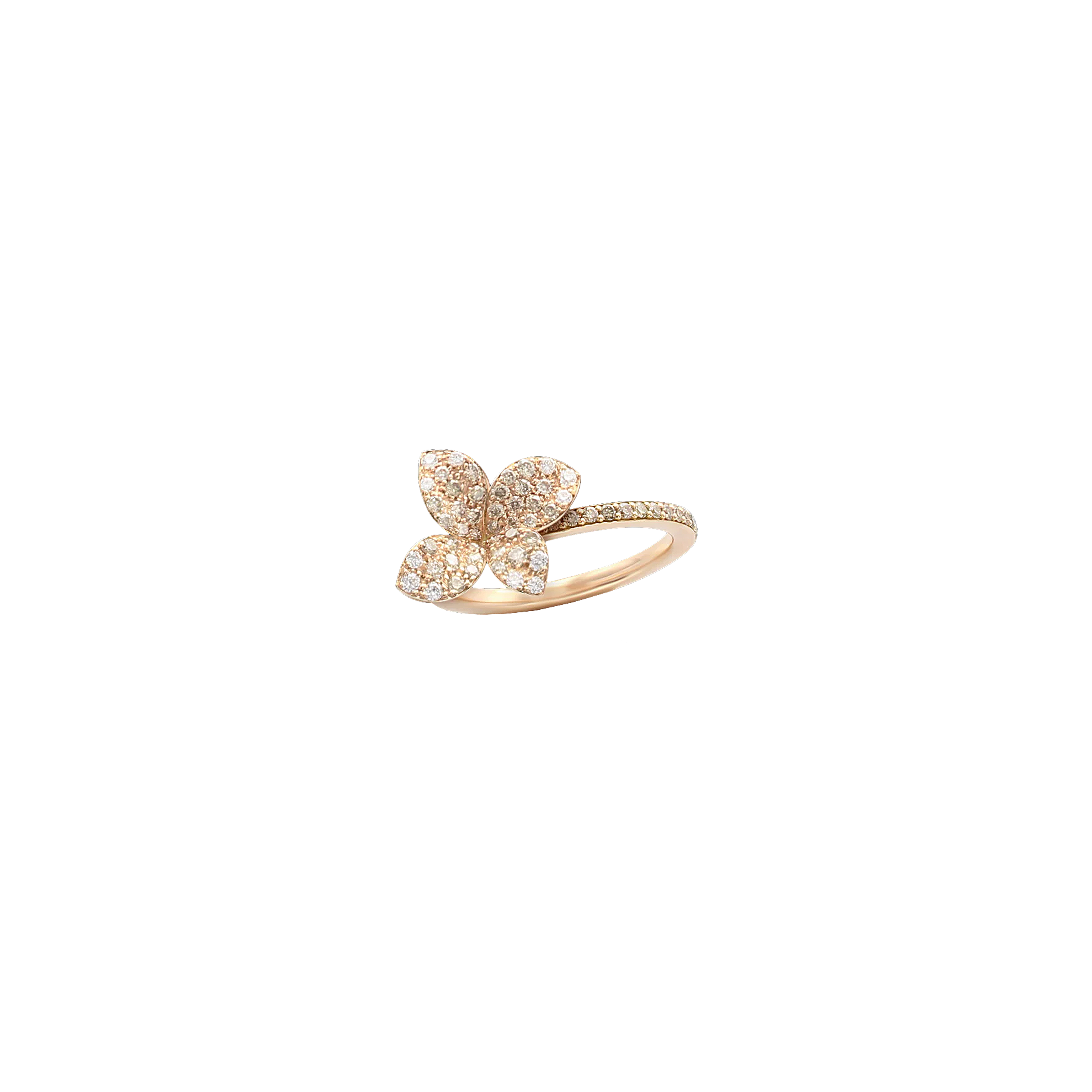 Pasquale Bruni | ANELLO PETIT GARDEN IN ORO ROSA CON DIAMANTI,  FIORE PICCOLO - 15380R (1)