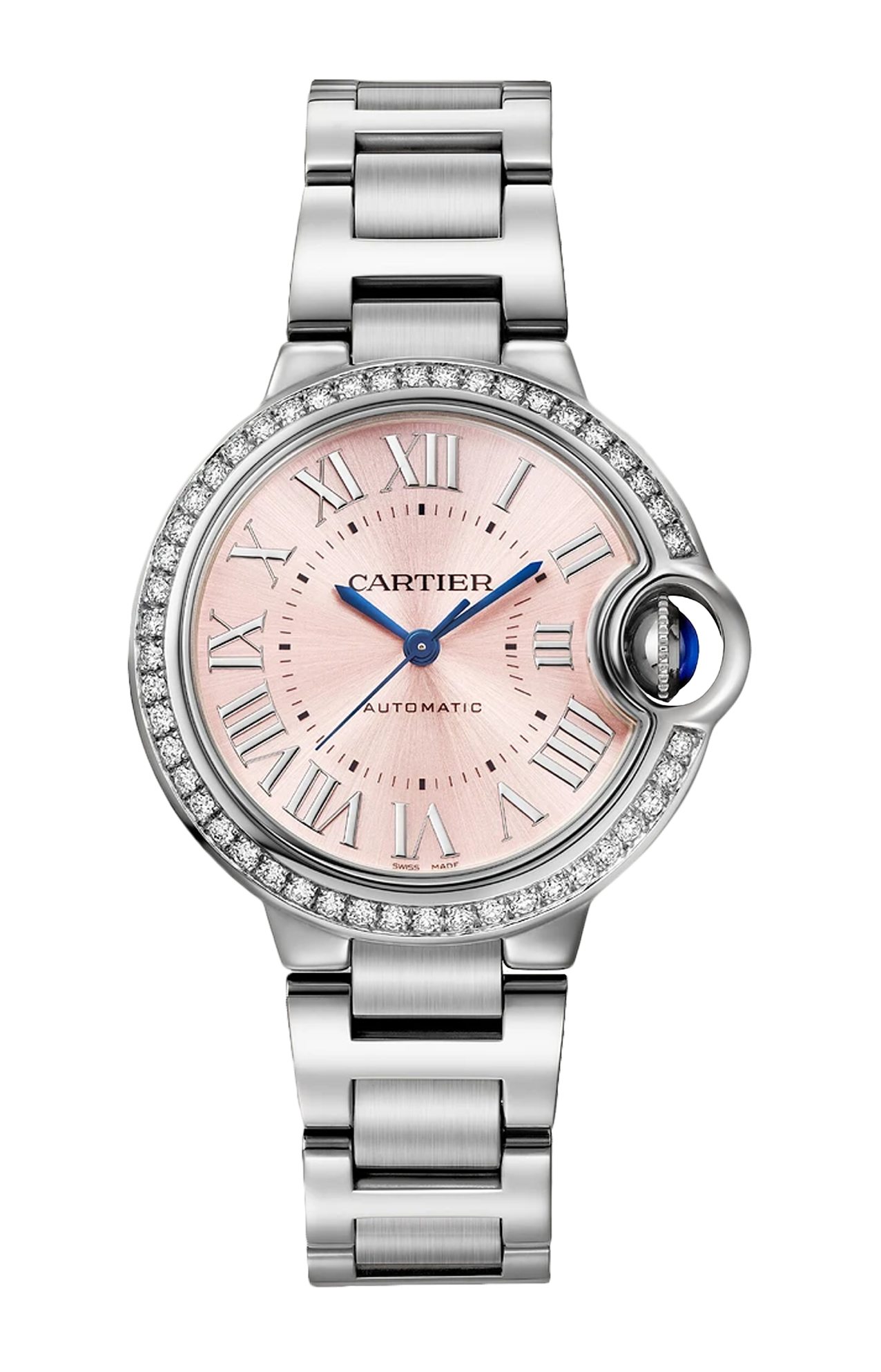 Cartier | BALLON BLEU DE CARTIER 33 MM, AUTOMATICO, ACCIAIO, DIAMANTI - W4BB0037 (1)