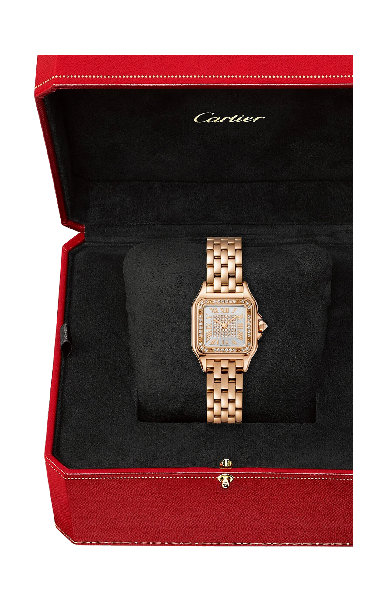 Cartier | PANTH&Egrave;RE DE CARTIER MODELLO PICCOLO, ORO ROSA, DIAMANTI, QUARZO - WJPN0091 (8)