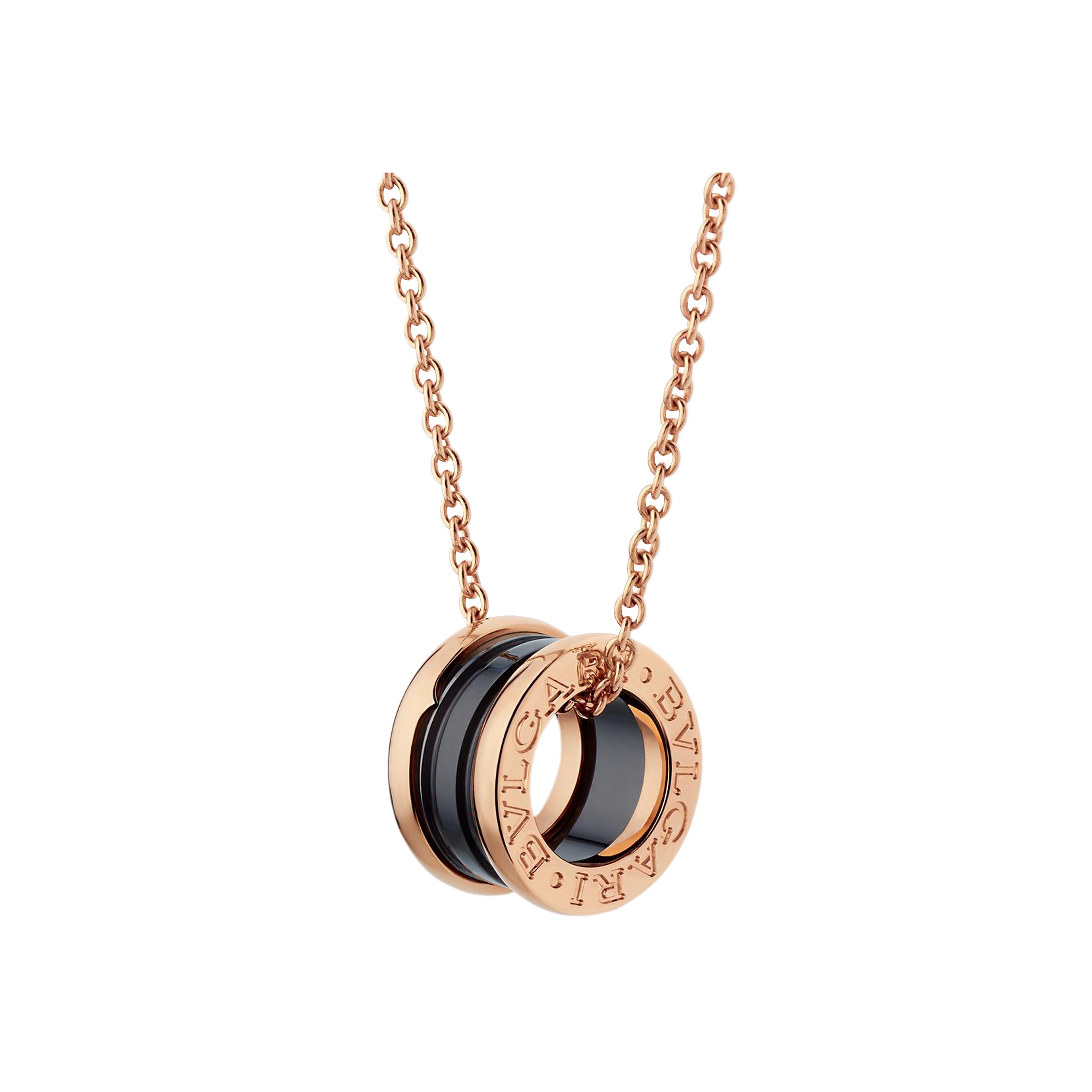 Bulgari | COLLANA B.ZERO1 IN ORO ROSA 18 KT E CERAMICA NERA - CL855762 (1)