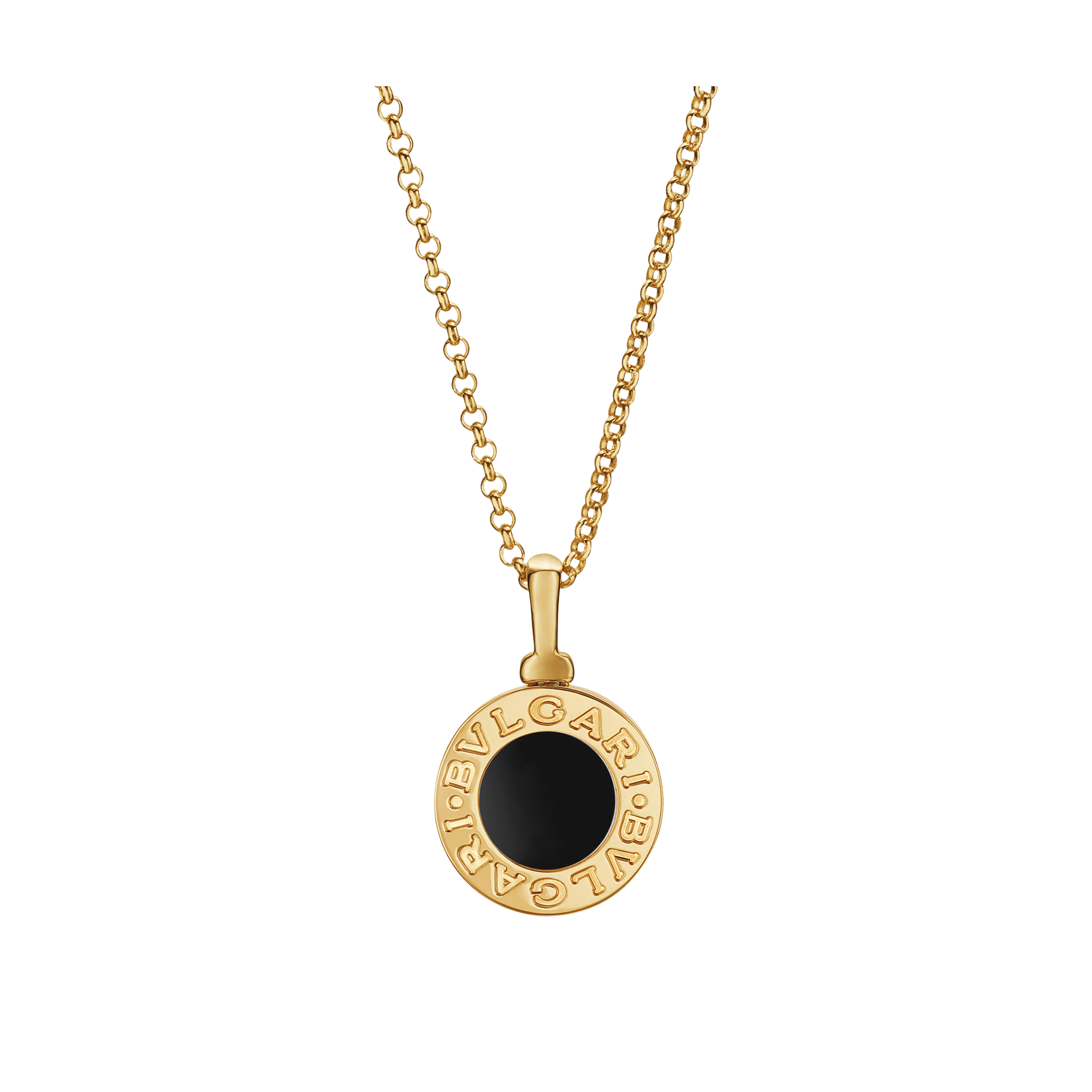 Bulgari | COLLANA BVLGARI BVLGARI IN ORO GIALLO 18 KT CON ONICE - LUNGHEZZA 41 - 43 CM - CL857216 (1)