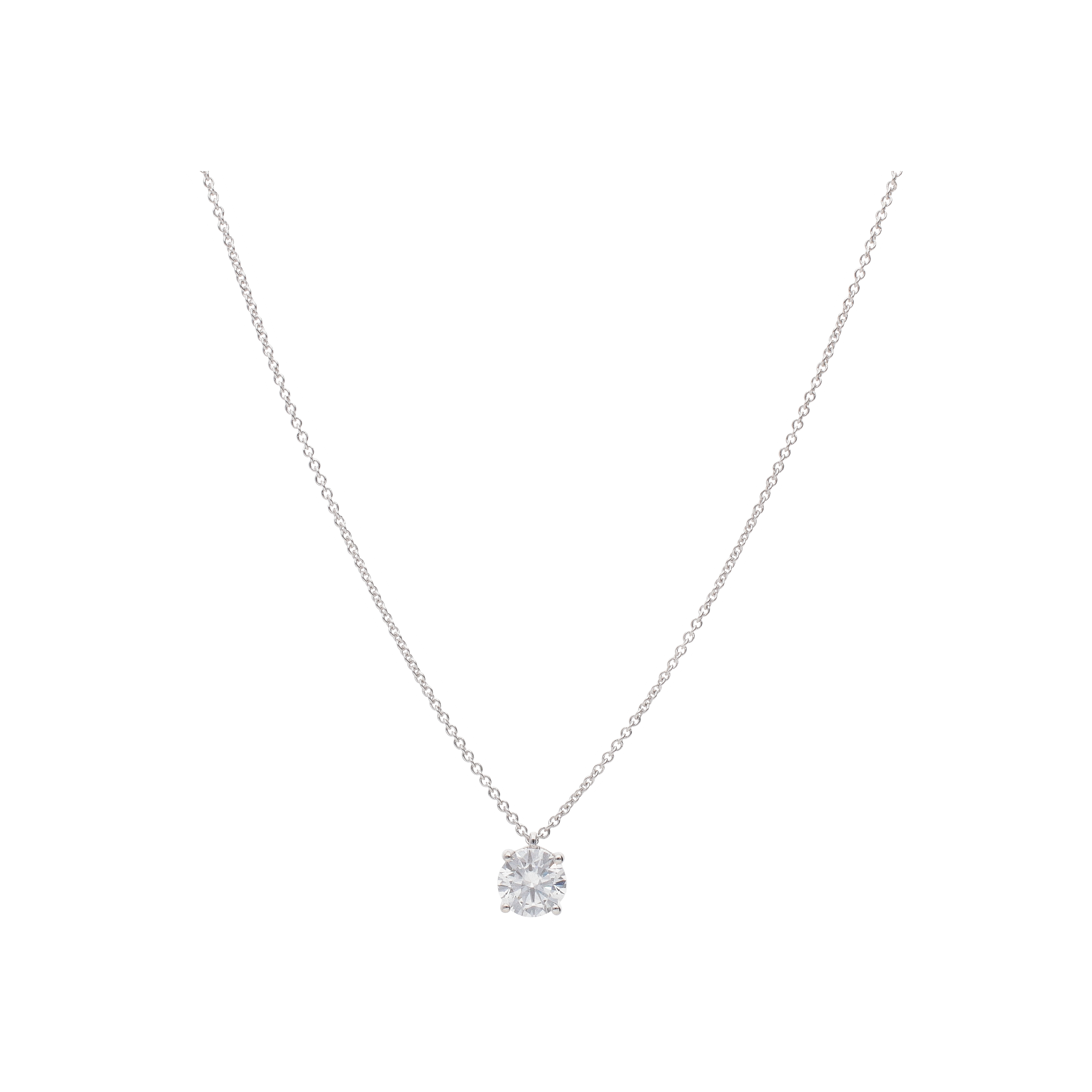 Bartorelli Italian Jewels | COLLANA PUNTO LUCE IN ORO BIANCO CON DIAMANTE BIANCO CERTIFICATO GIA - BACO0067 (1)
