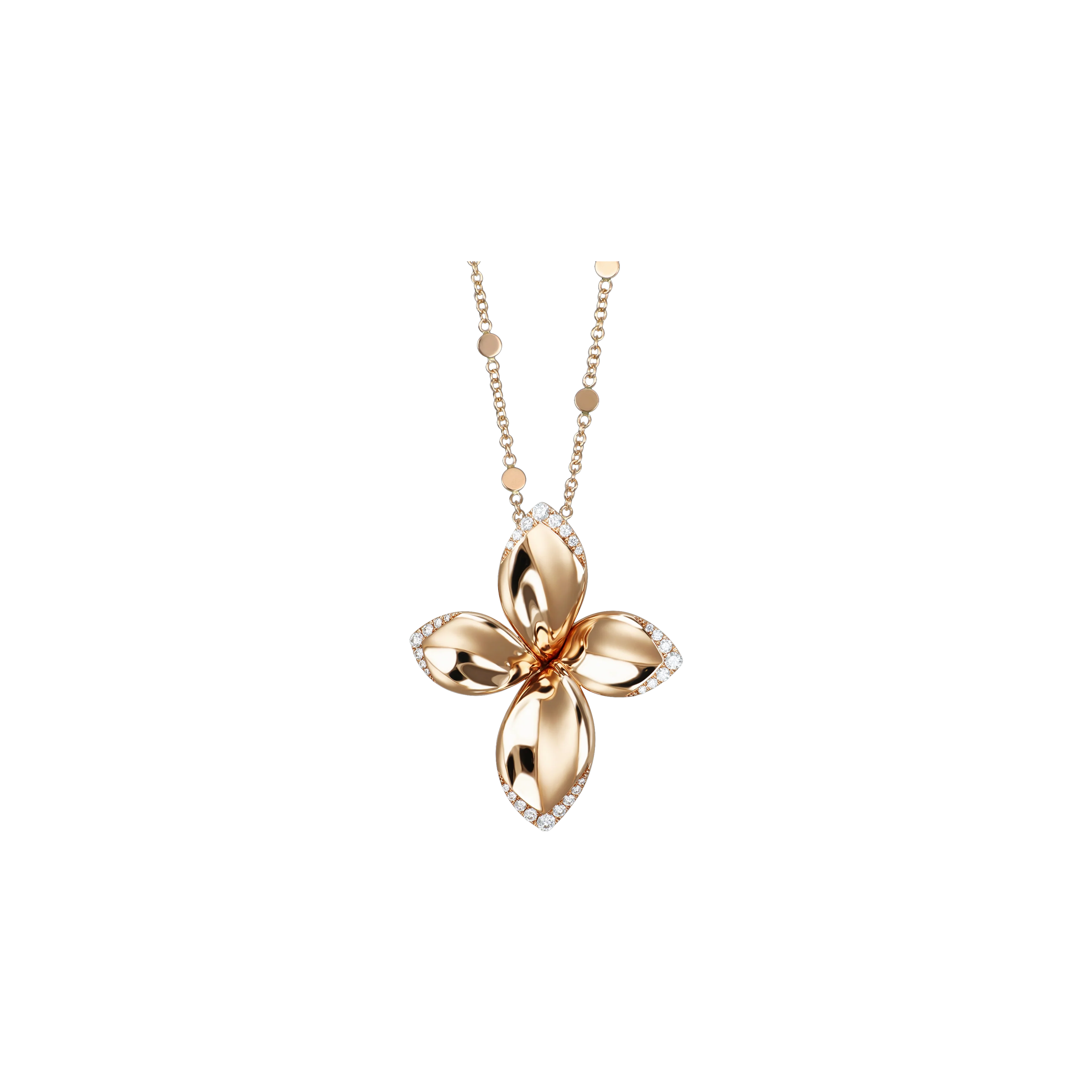 Pasquale Bruni | COLLANA GIARDINI SEGRETI IN ORO ROSA E DIAMANTI - 16454R (1)