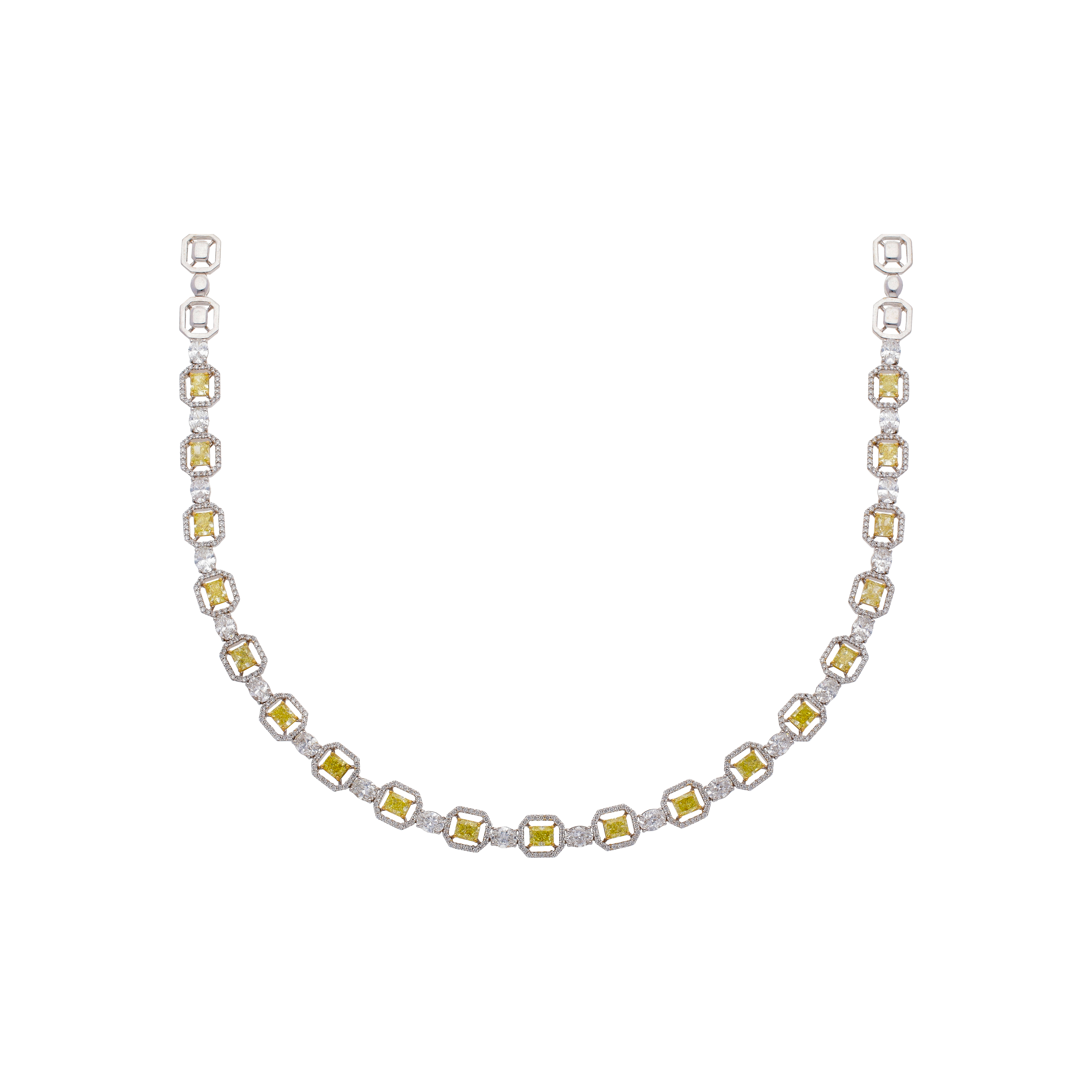 Bartorelli Italian Jewels | COLLANA GIROCOLLO IN ORO BIANCO E ORO GIALLO CON DIAMANTI FANCY YELLOW E DIAMANTI BIANCHI - 1GA1790060/1 (1)