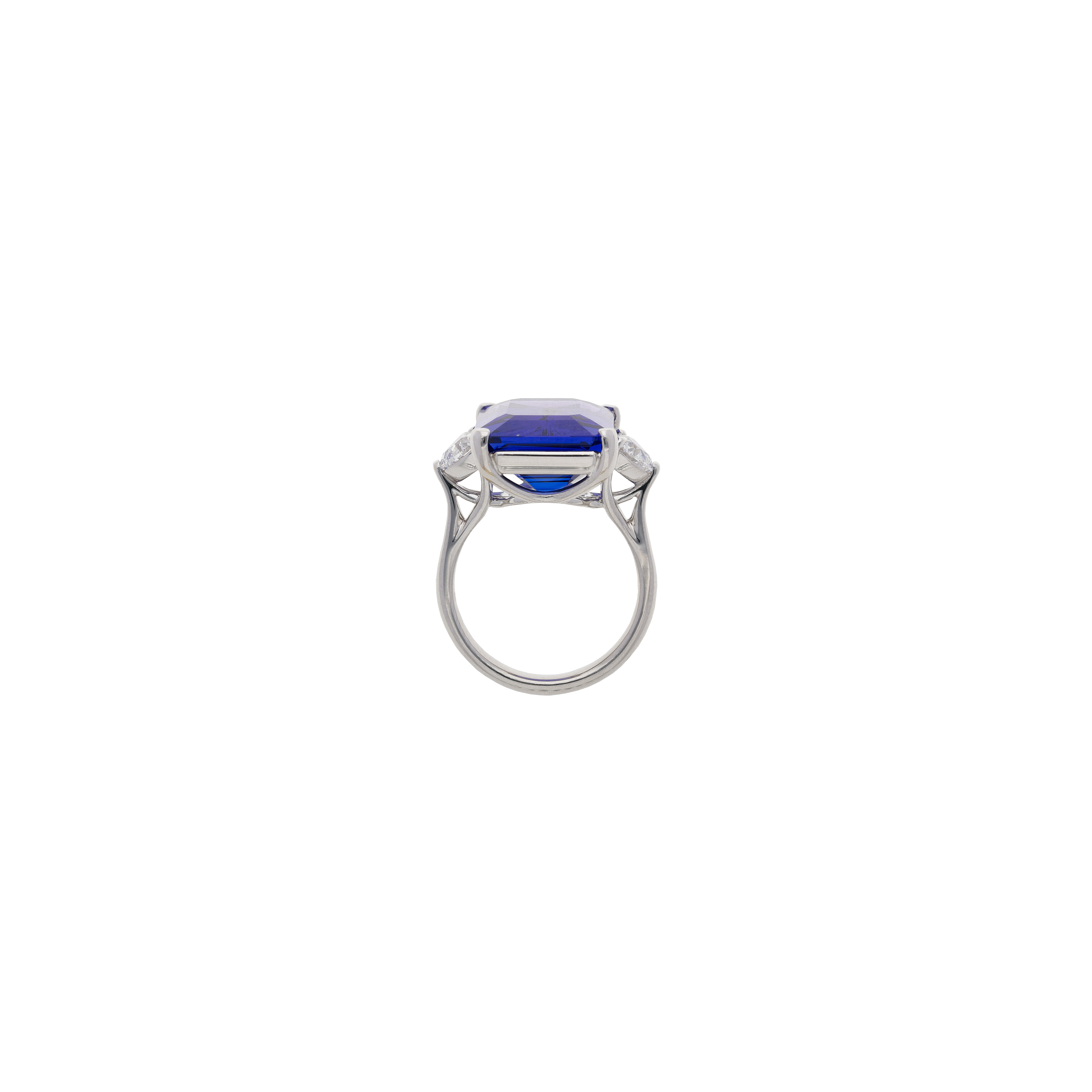 Bartorelli Italian Jewels | ANELLO IN ORO BIANCO CON TANZANITE E DIAMANTI CUORE - 000-5538NS (3)