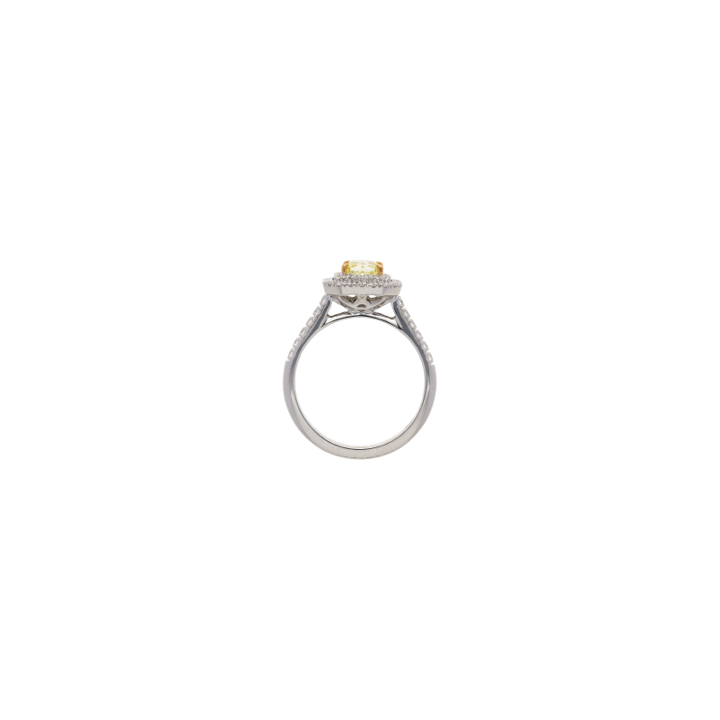 Bartorelli Italian Jewels | ANELLO SOLITARIO IN ORO BIANCO CON DIAMANTE FANCY YELLOW E PAV&Eacute; DI DIAMANTI BIANCHI - 234-6830 (3)