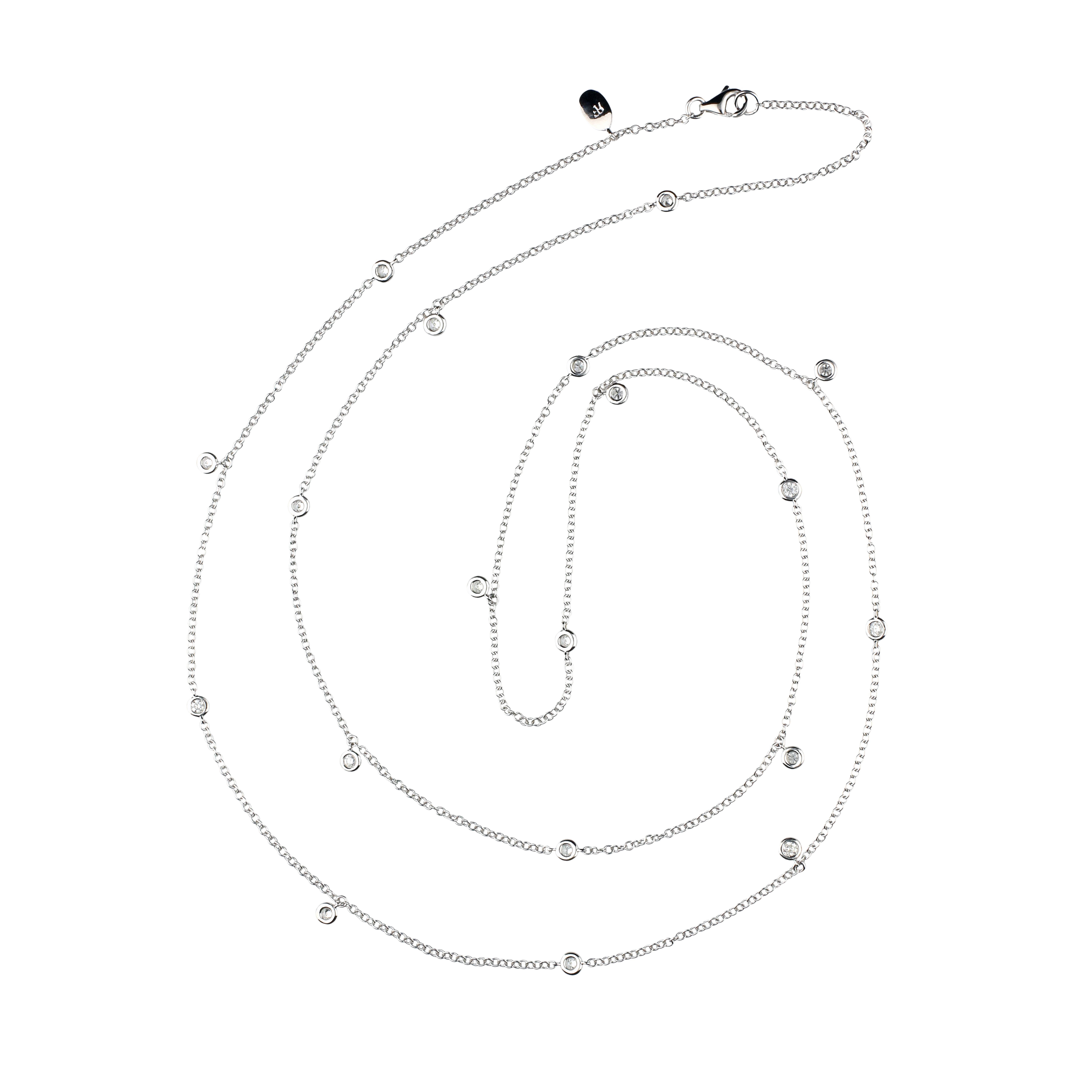 Bartorelli Italian Jewels | Collana lunga in oro bianco e diamanti bianchi - COSAV5034BWXX (1)