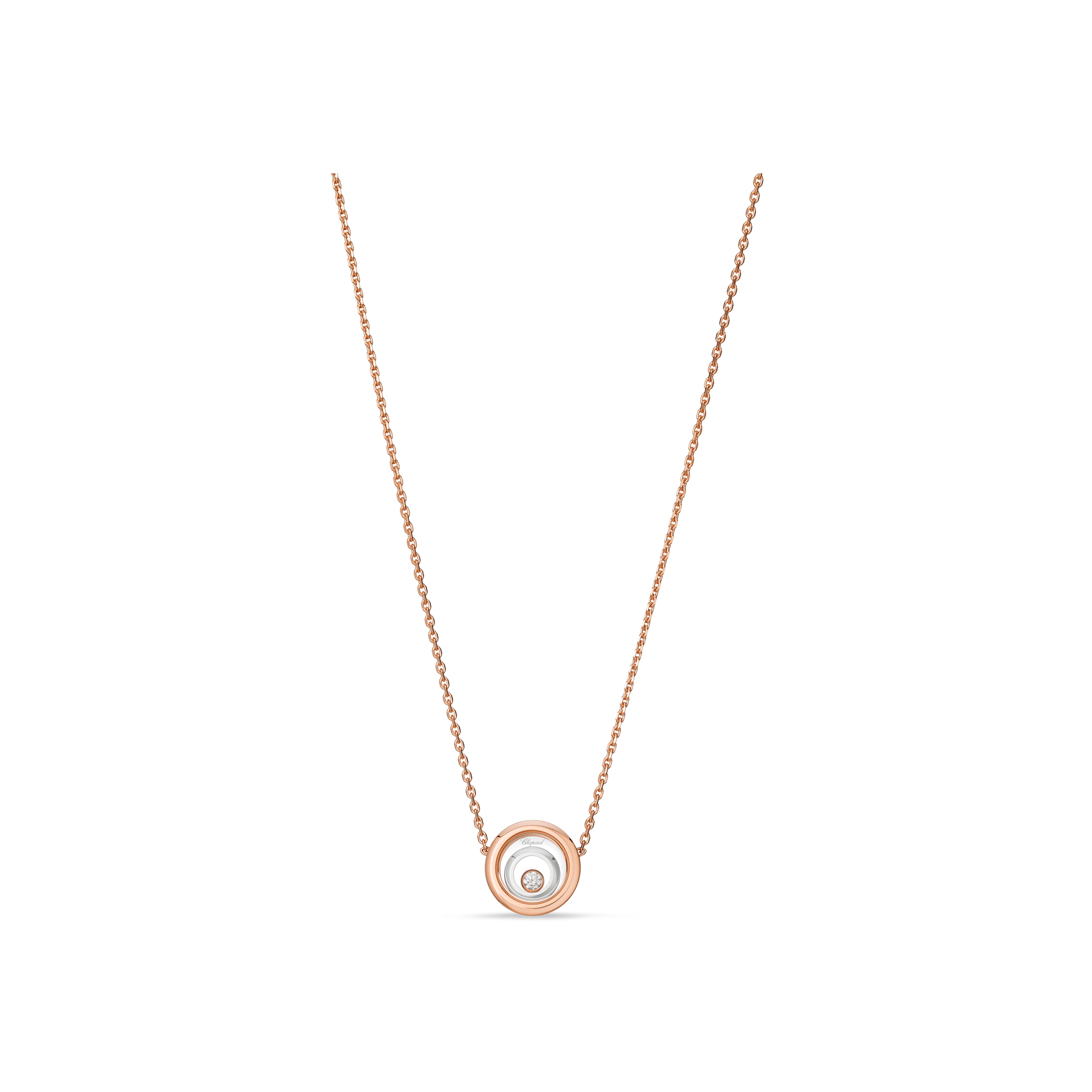 Chopard | CHOPARD - COLLANA HAPPY SPIRIT IN ORO ROSA ETICO, ORO BIANCO, DIAMANTE - 818230 (1)