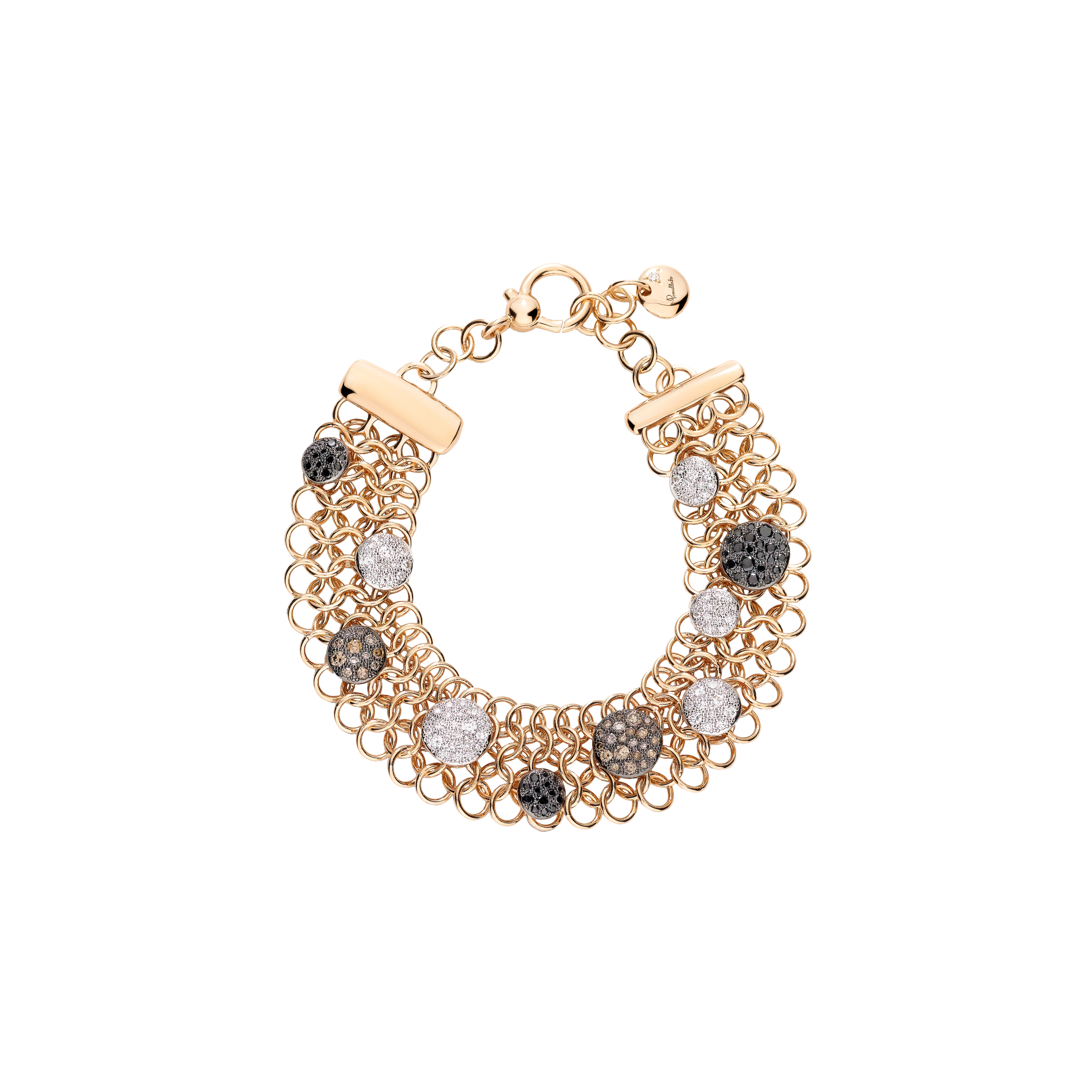 Pomellato | BRACCIALE SABBIA IN ORO ROSA CON DIAMANTI BIANCHI, DIAMANTI BROWN E DIAMANTI BLACK TRATTATI - PBC3053O7BWRDBX00 (1)