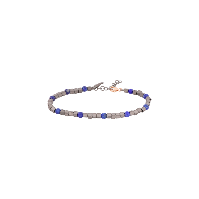 Mano | J . | BRACCIALE UOMO IN TITANIO, LAPIS E ORO ROSSO 9 KT - MINBRT10LAPCUP (1)