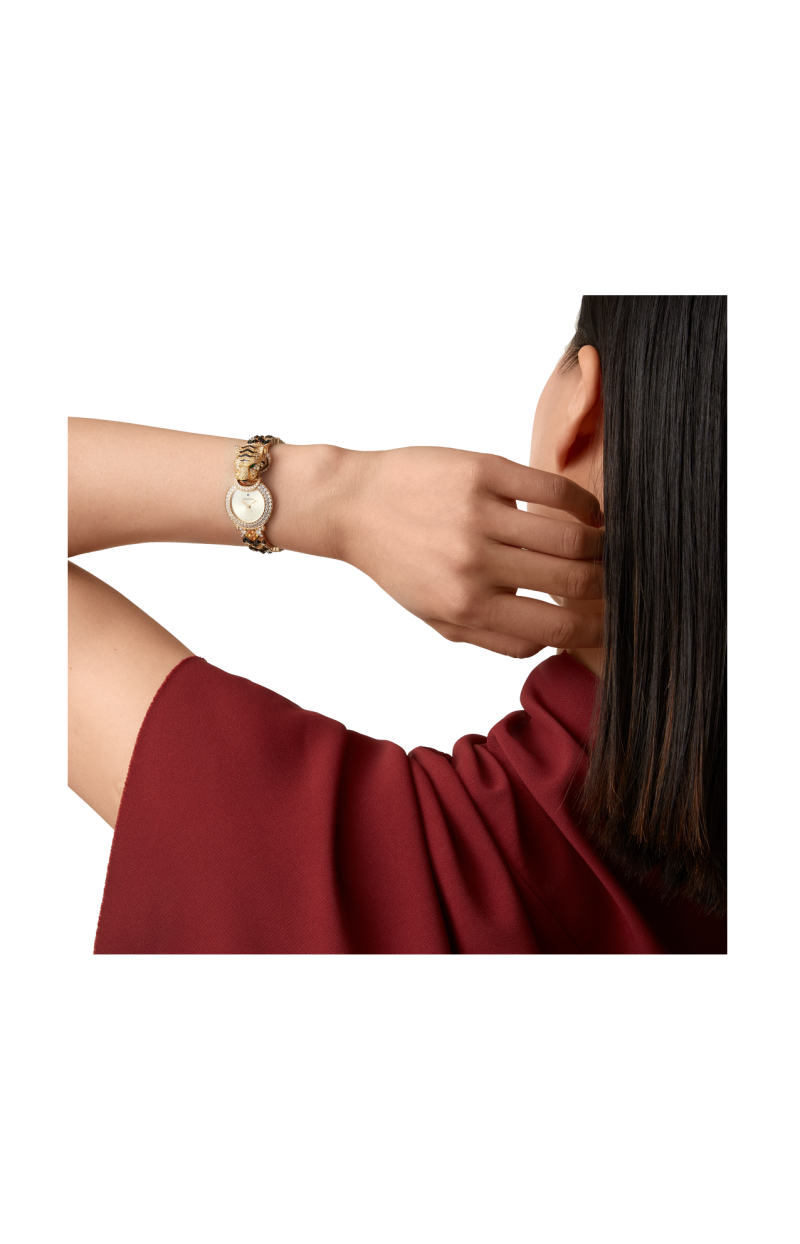 Cartier | OROLOGIO GIOIELLO ANIMALIER, ORO GIALLO, DIAMANTI, PIETRE PREZIOSE, QUARZO - HPI01783 (4)