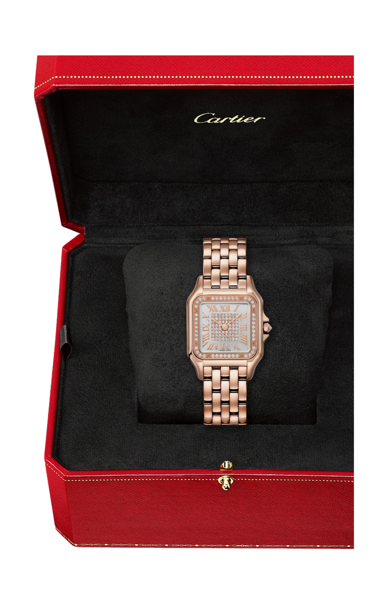 Cartier | PANTH&Egrave;RE DE CARTIER, MODELLO MEDIO, ORO ROSA, DIAMANTI, QUARZO - WJPN0092 (6)